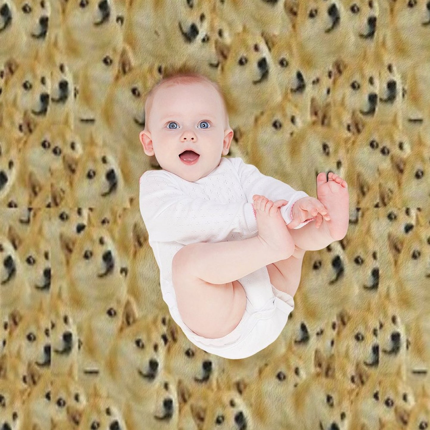 Doge Meme Machine-washable Throw Blanket