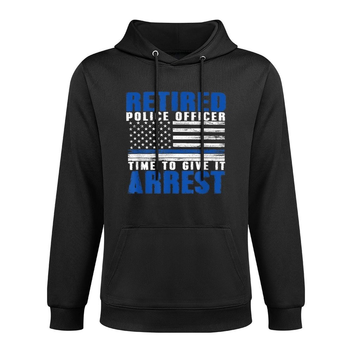 Retired Police Officer Pun - Funny Retirement Gift Shrink-Resistant Hoodie