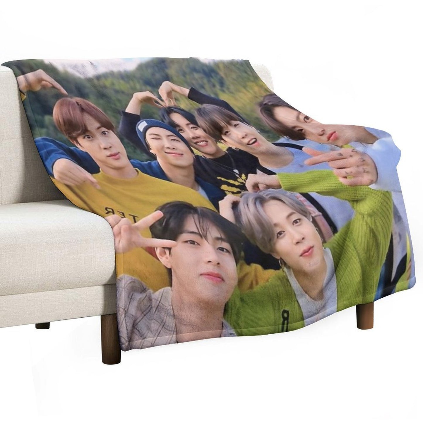 BTS Ot7 Festa Travel-friendly Throw Blanket