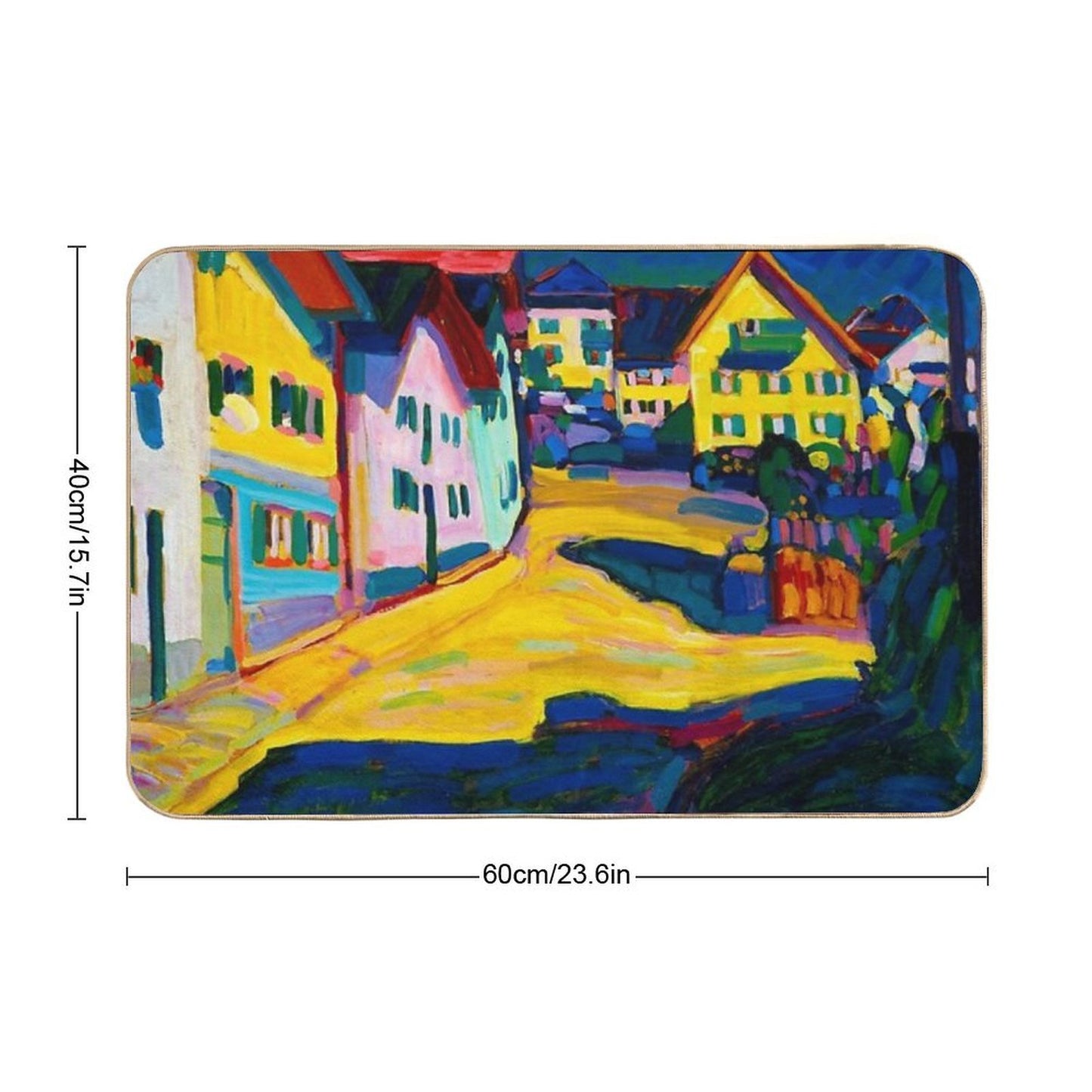 Houses at Murnau by Kandinsky Multi-Purpose Bath Mat