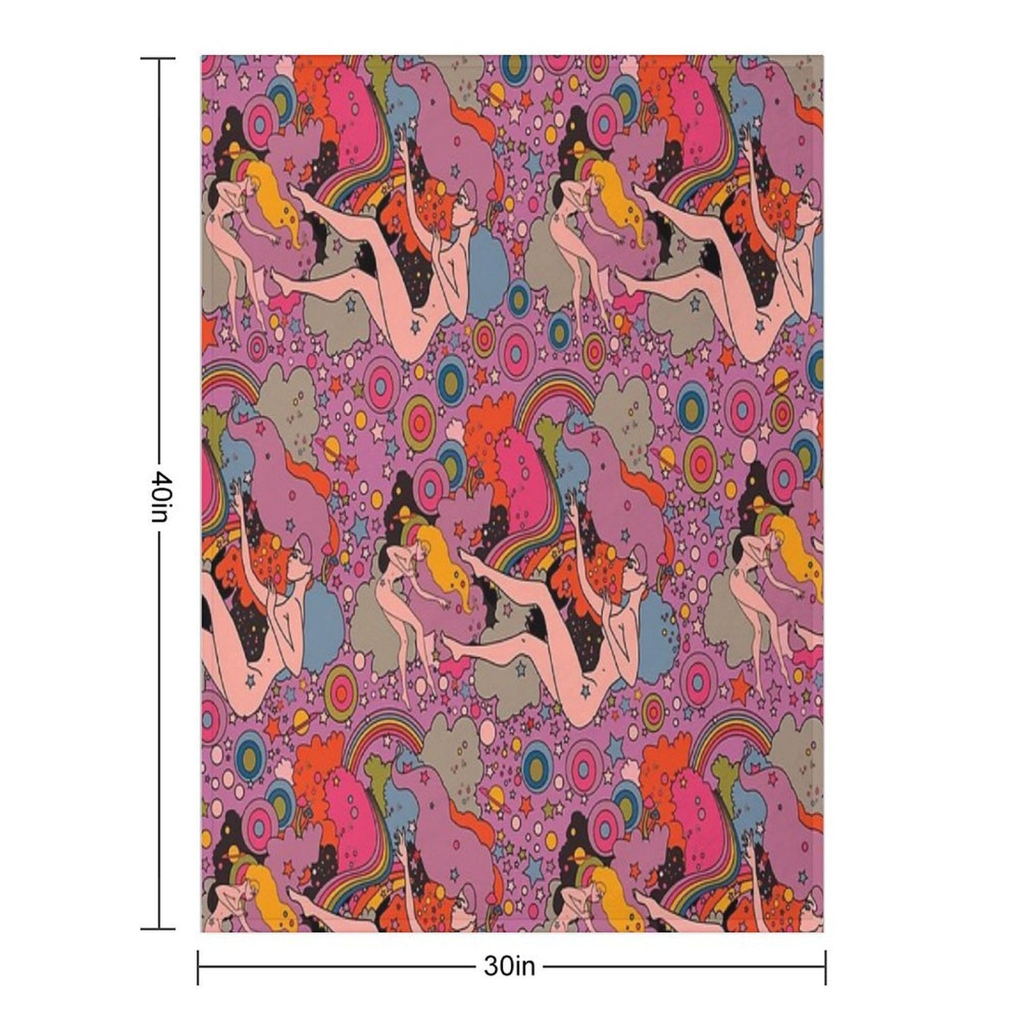 PINK SPACE VIOLET GIRLS All-season Throw Blanket
