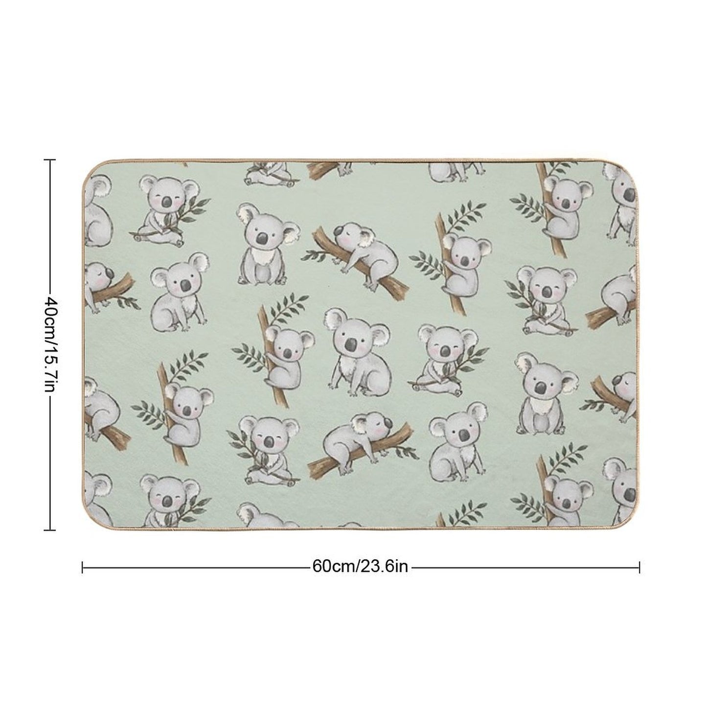Aussie Animals Cute Koalas Set Durable Bath Mat