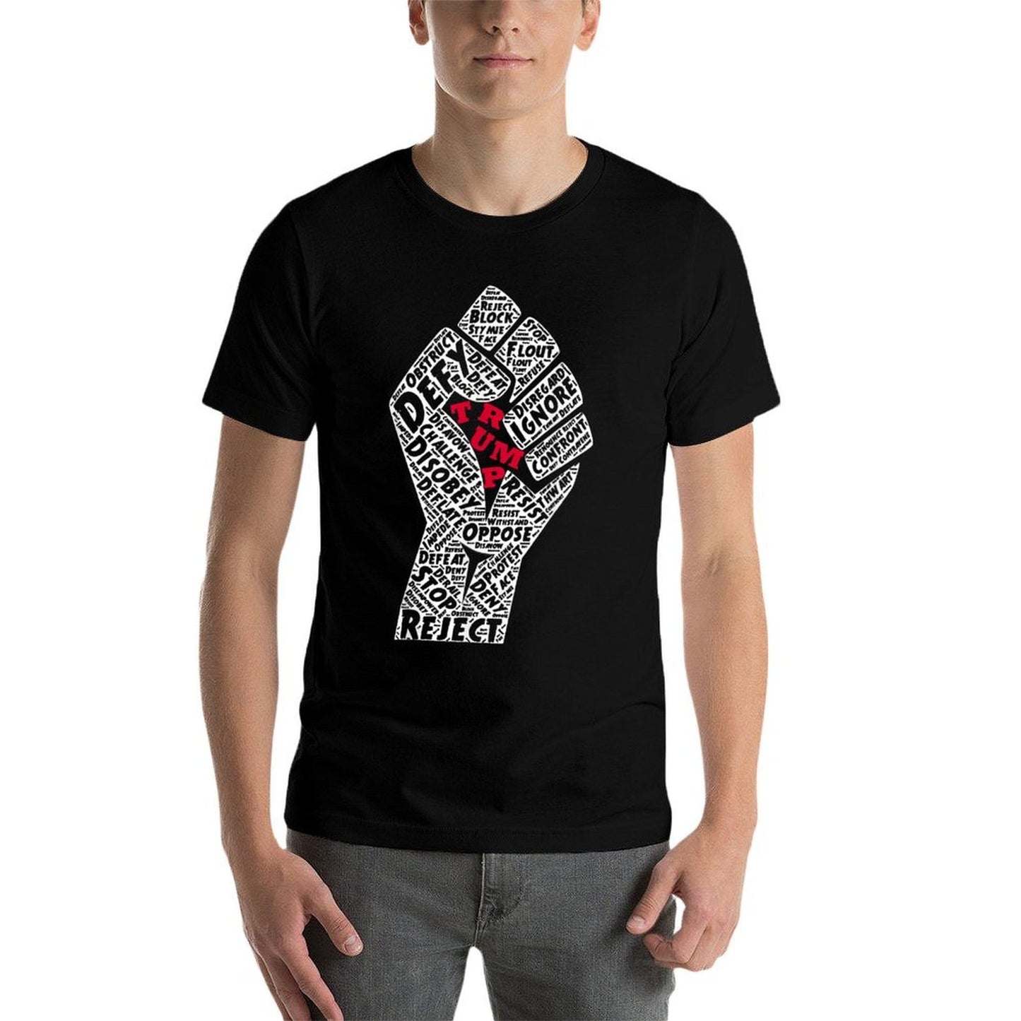 4th of July Anti Trump Resist Fist IMPEACH Moisture-wicking T-Shirt