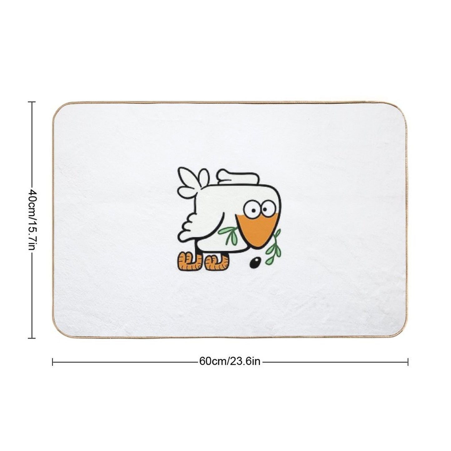 Dove with Olive Branch of Peace Rapid-Drying Bath Mat