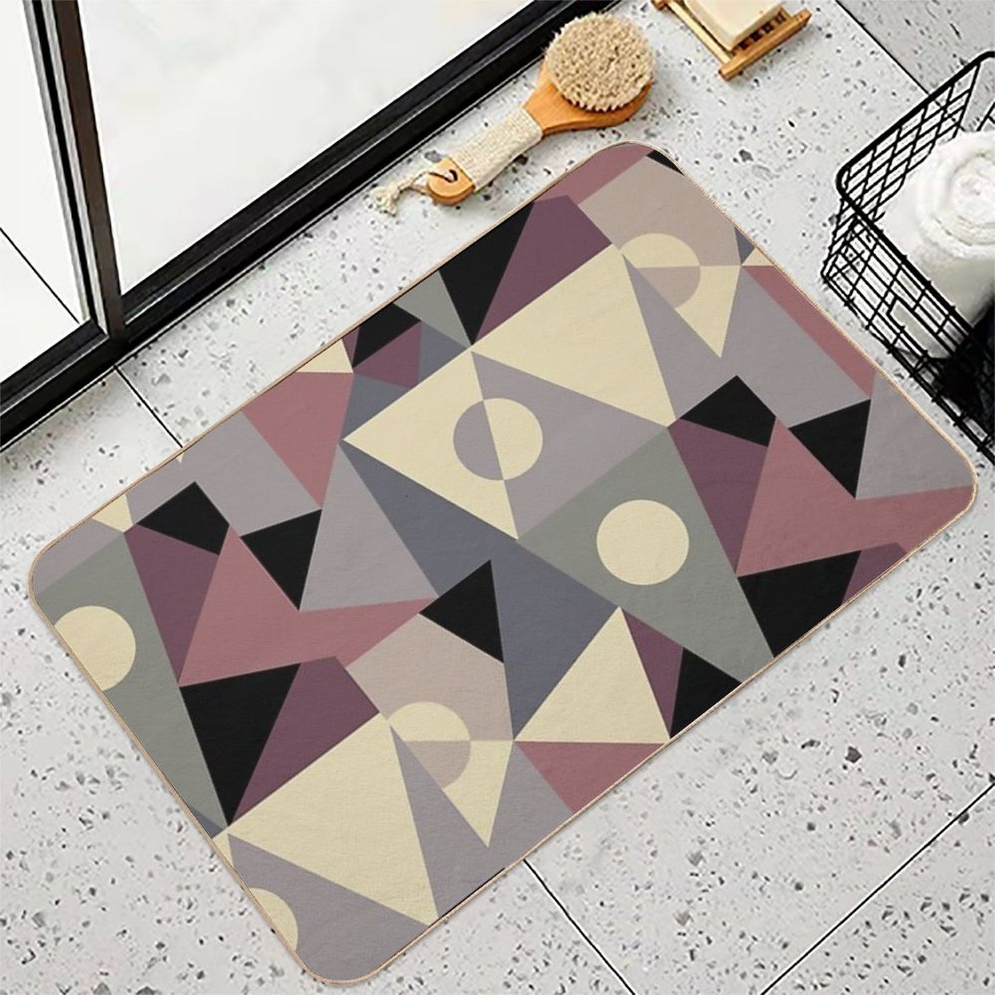 Triangulation I Dirt-Trapping Bath Mat