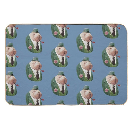 Walrus Green  High-Traffic Bath Mat