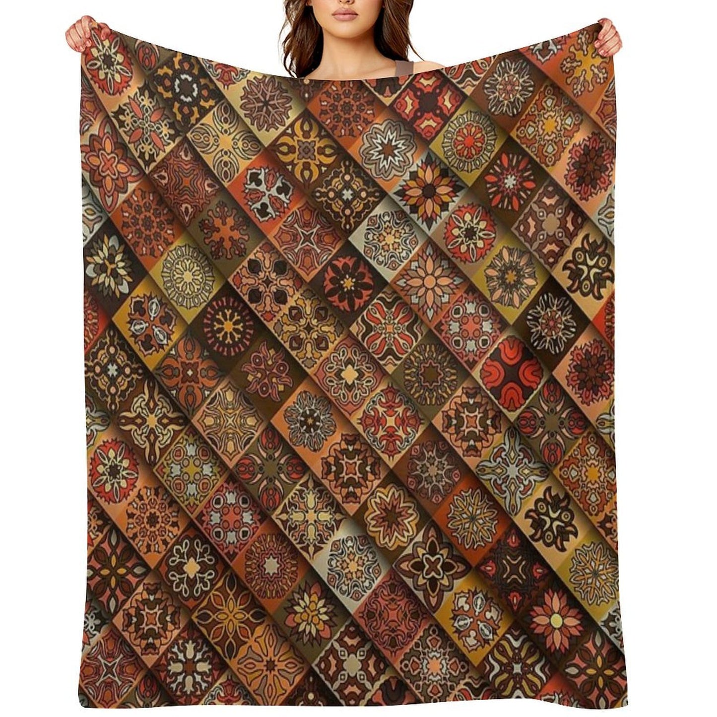 Boho Aesthetic #11 Bohemian Pattern Illustration Premium Design Comfort Throw Blanket