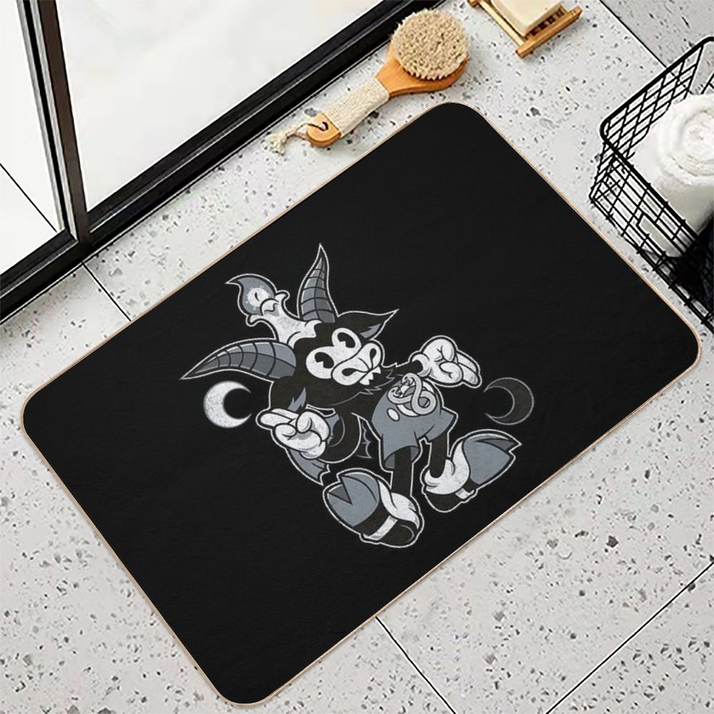 Do Walt Thou Wilt - Baphomet - Creepy Cute Occult Repositionable Bath Mat