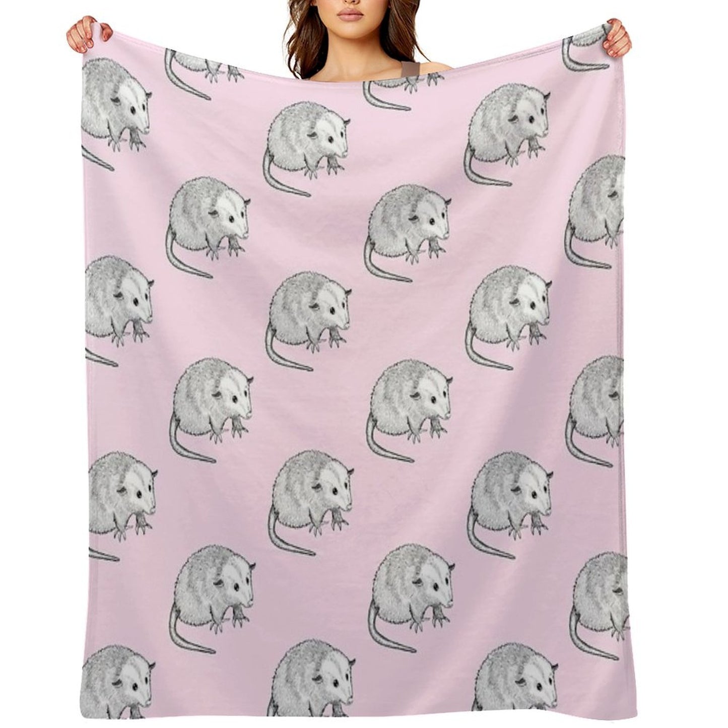 Little Opossum Anti-pilling Throw Blanket