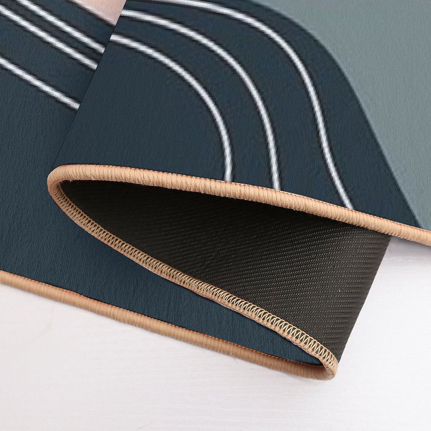 Mid-Century Modern Sunset Easy Maintenance Bath Mat