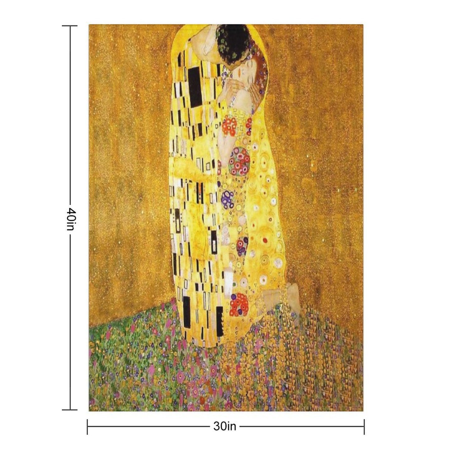 KLIMT THE KISS Velvety-soft Throw Blanket