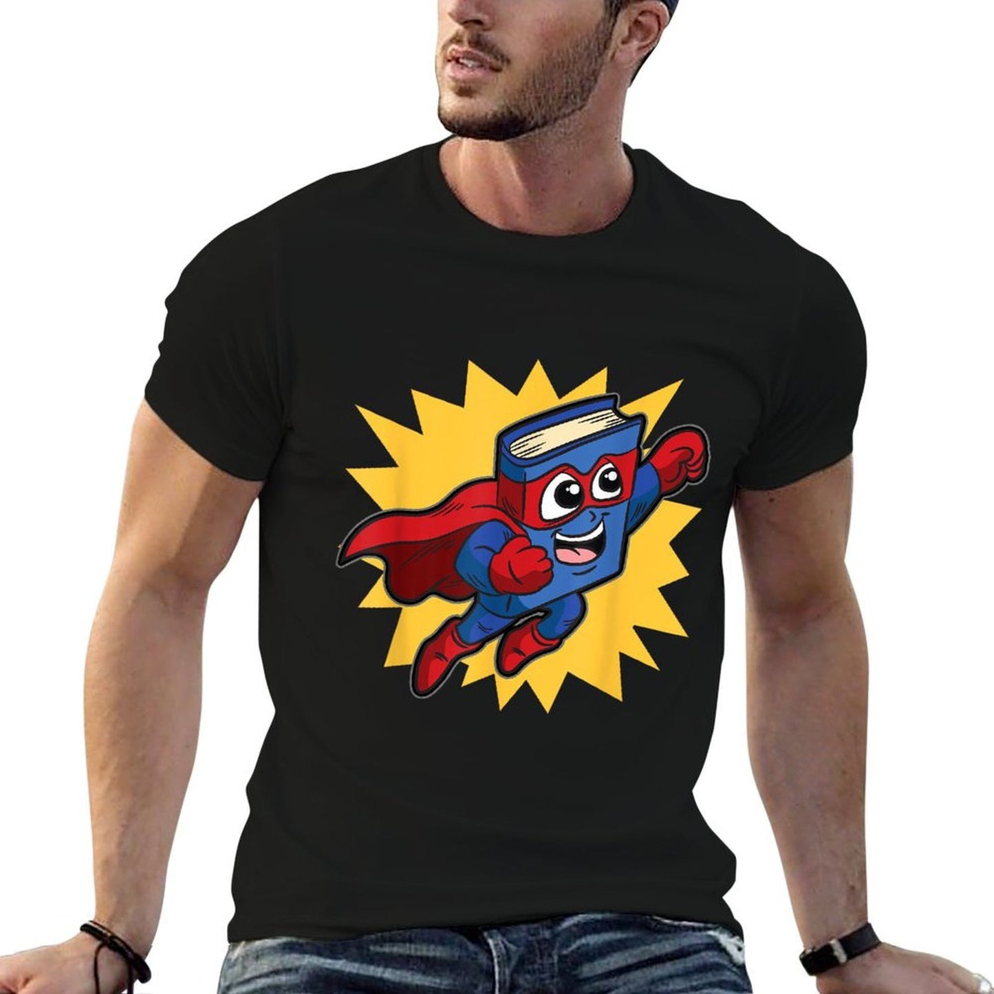 Super Hero Book For Kindergarten Kids Who Read And Write Oversized Silhouette T-Shirt