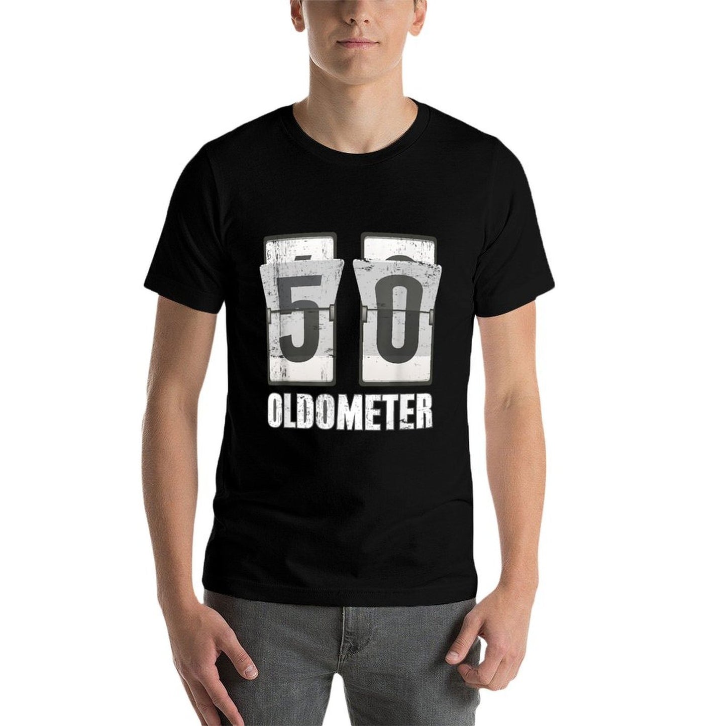 50th Birthday Oldometer Tagless Design T-Shirt