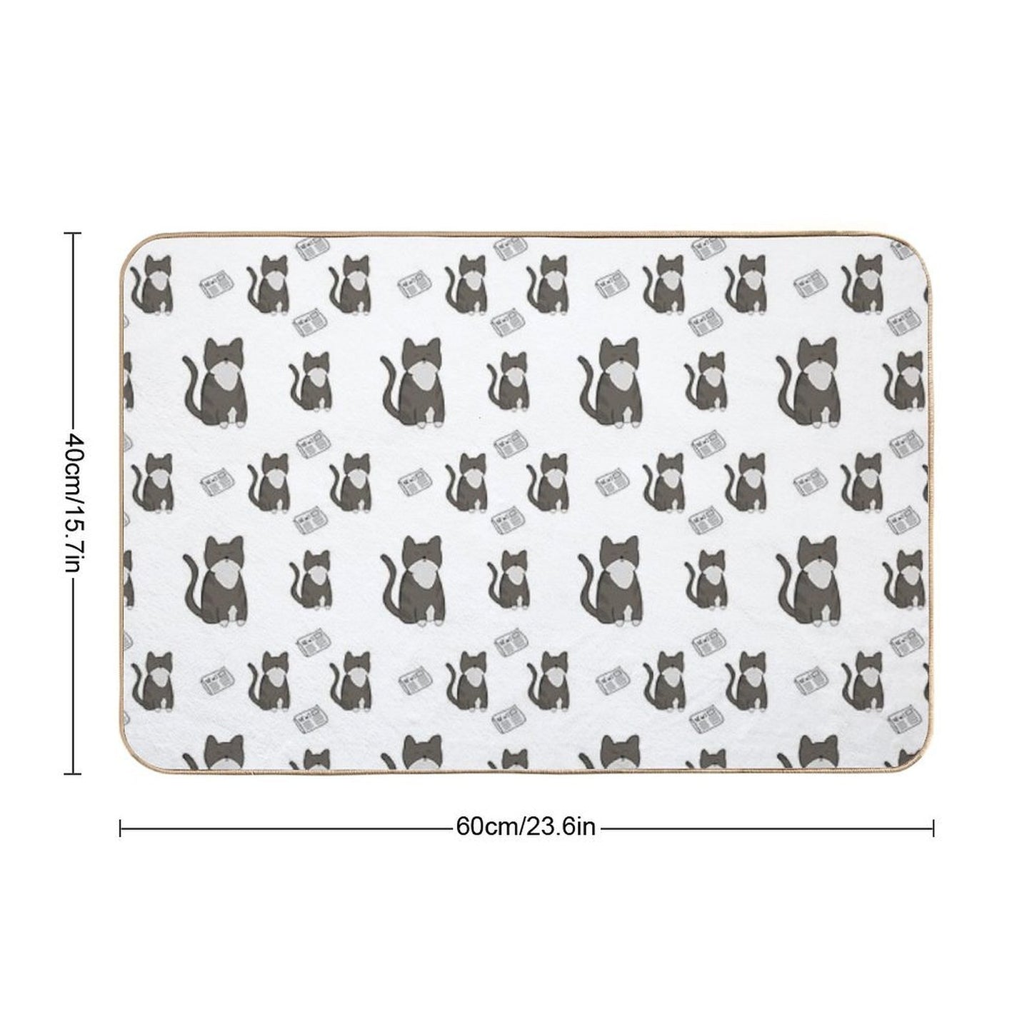 Newspaper And Newspaper Repositionable Bath Mat