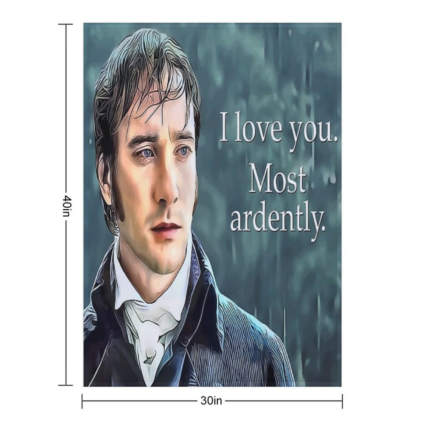 I Love You Most Ardently - Mr. Darcy - Pride & Prejudice Gift-ready Throw Blanket