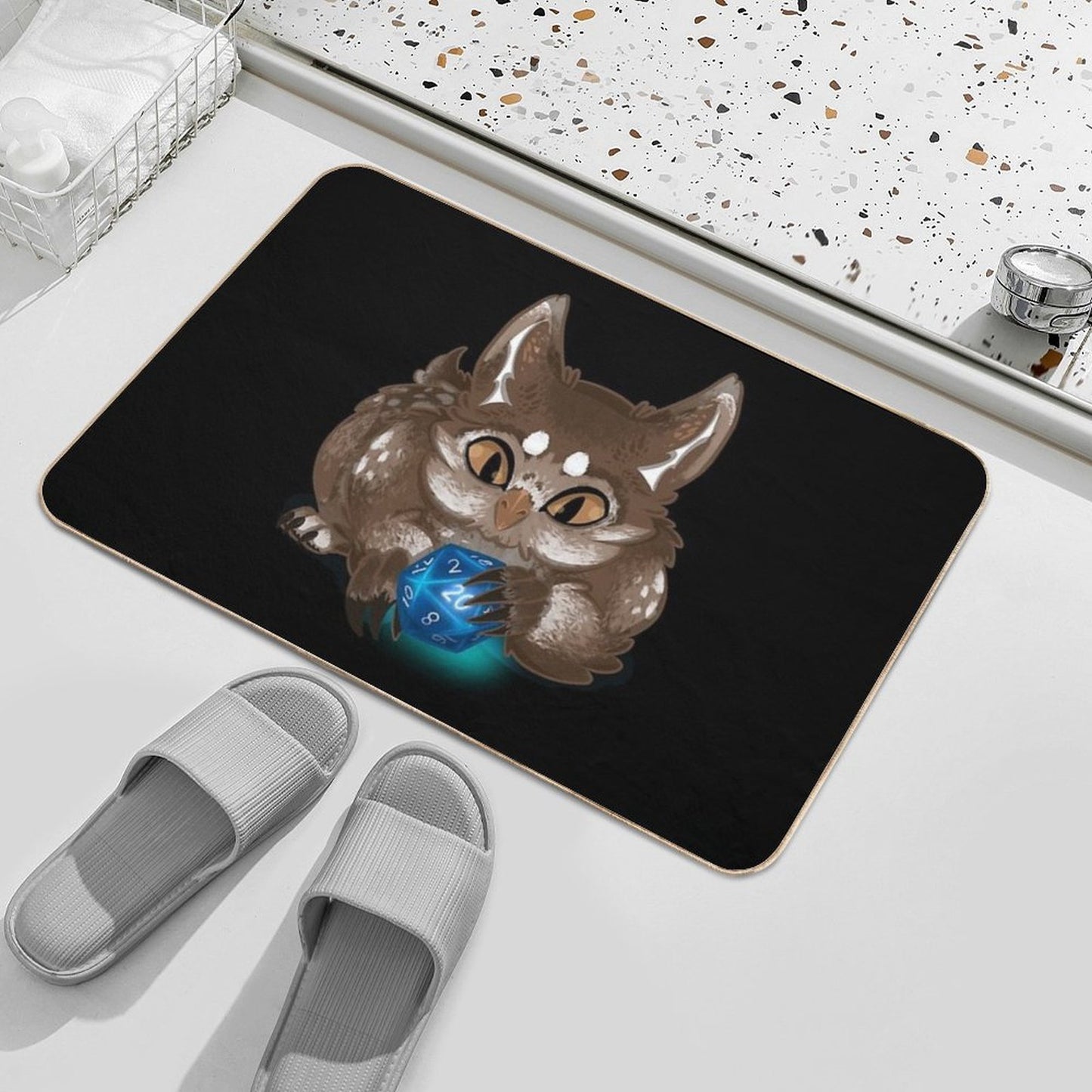 Owlbear Cub Dirt-Trapping Bath Mat