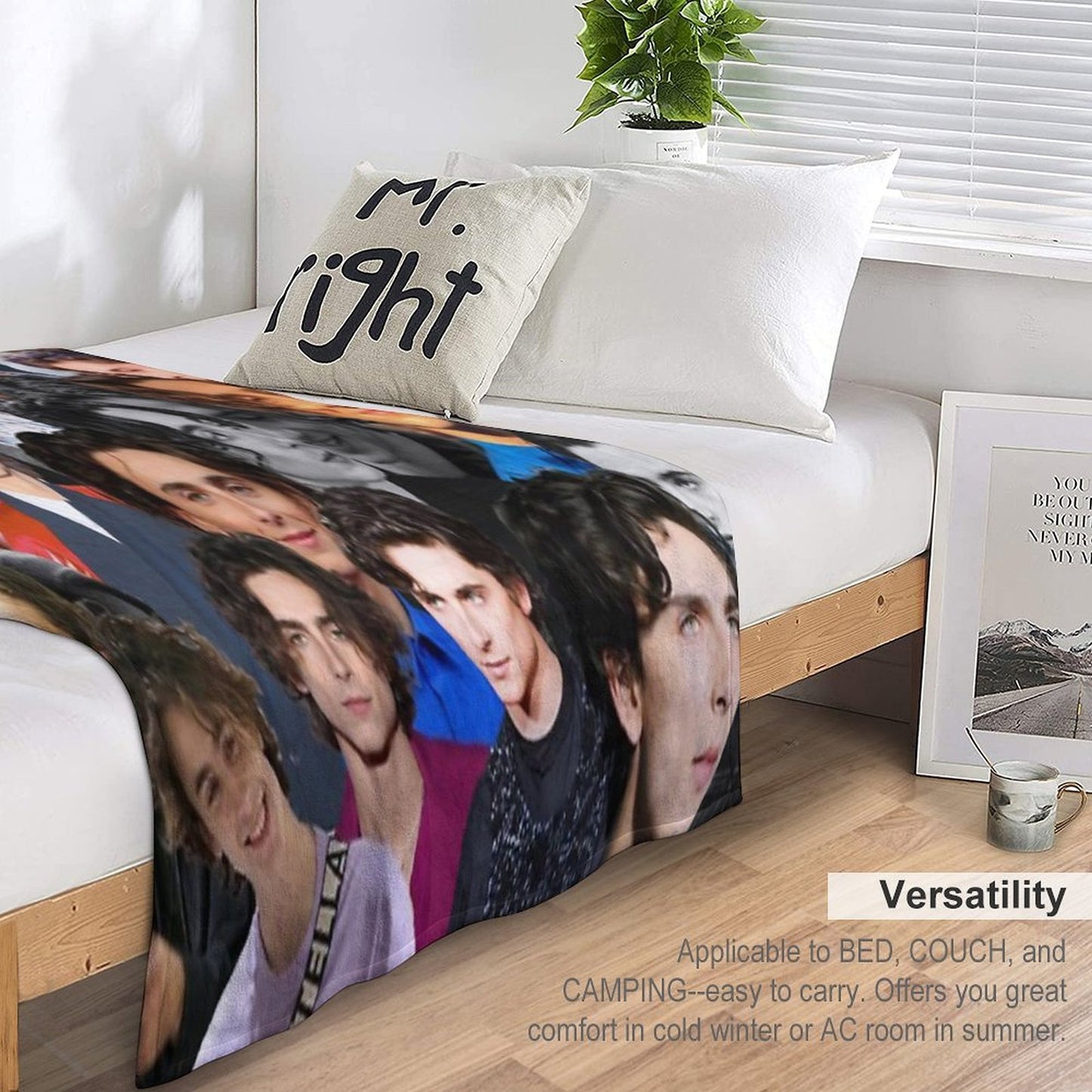 Timothee Chalamet Collage Shrink-resistant Throw Blanket
