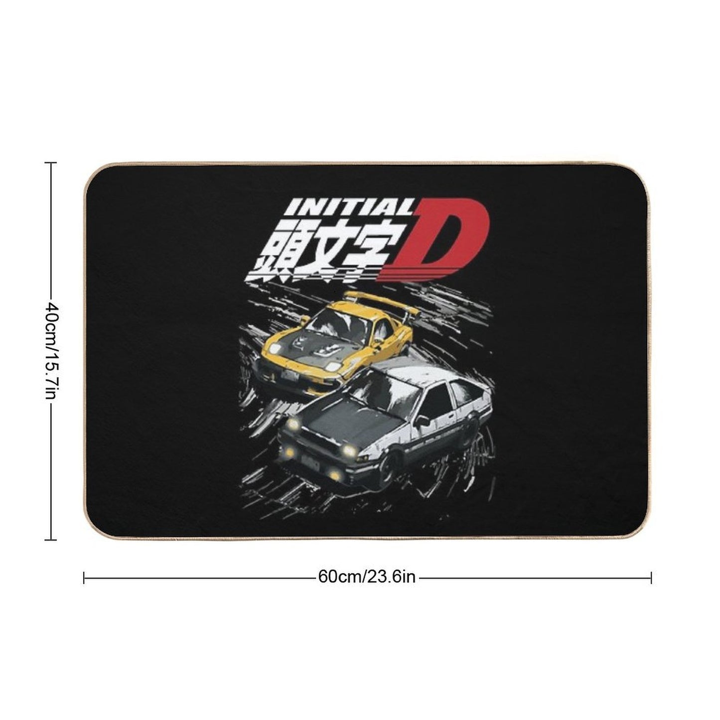 Mountain Drift Racing Initial D Tandems AE86 Vs FD Rx-7 Repositionable Bath Mat