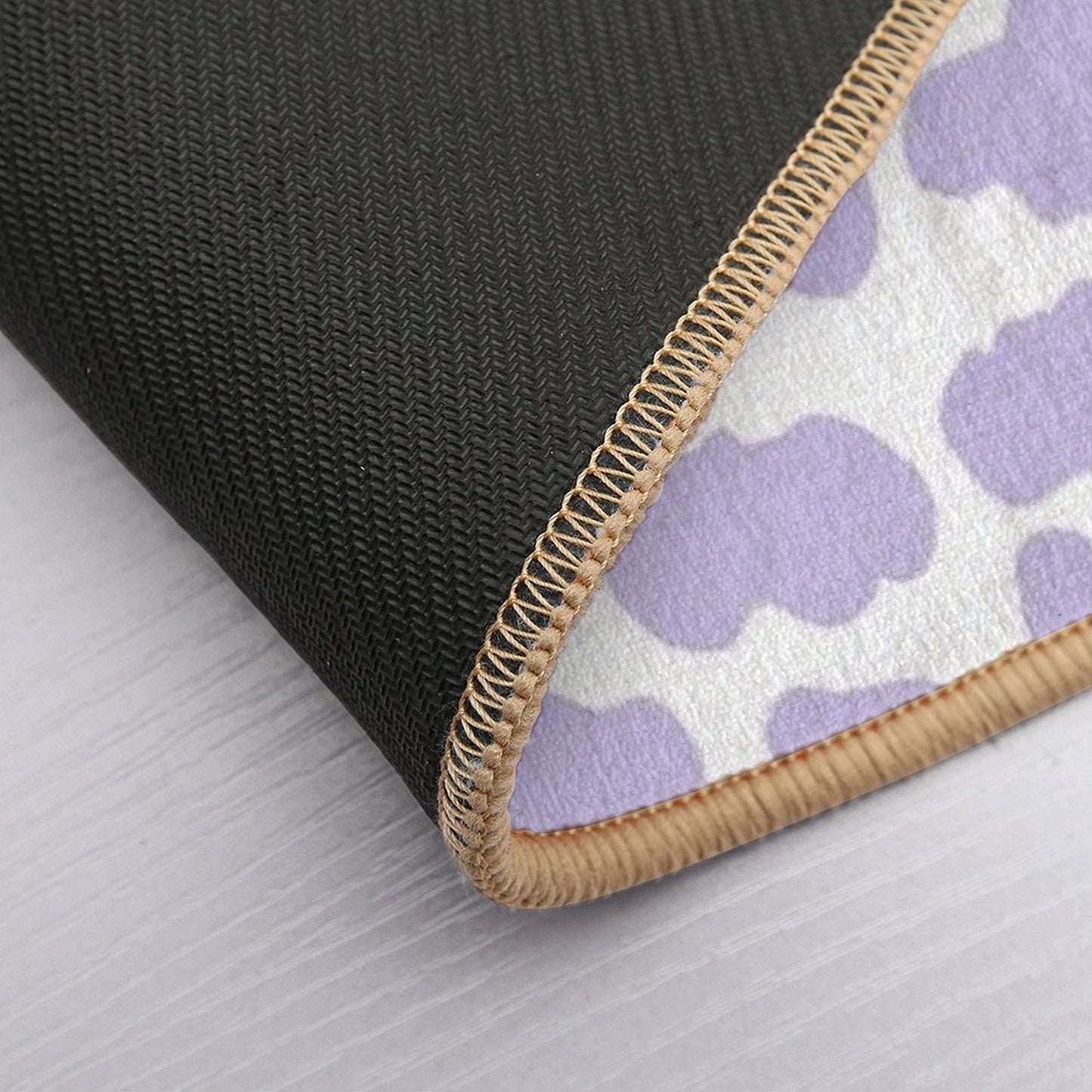 Pastel Purple Cow Print Aesthetic Pattern Easy To Clean Bath Mat