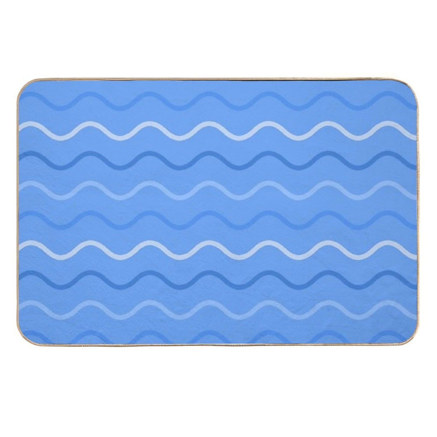 Curved Lines Repositionable Bath Mat