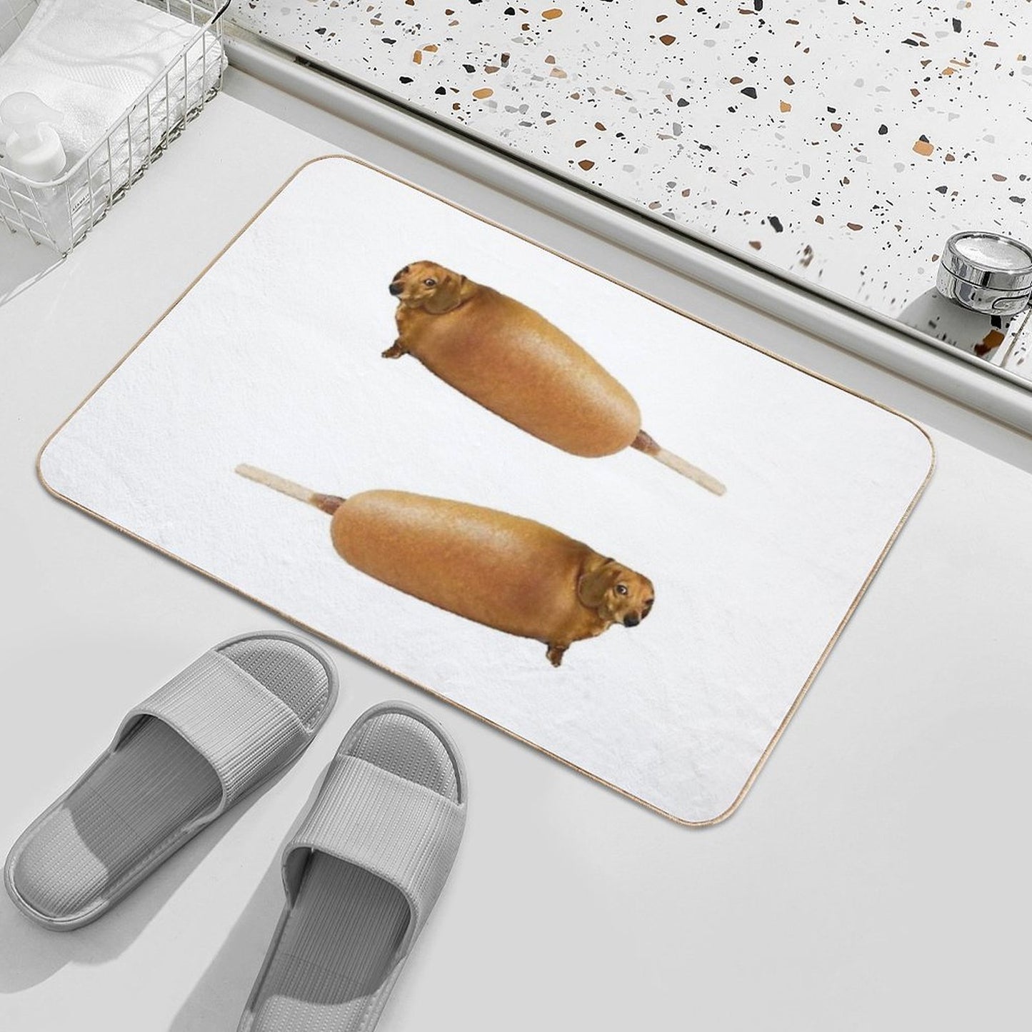 Corndogs Non-Slip Bath Mat