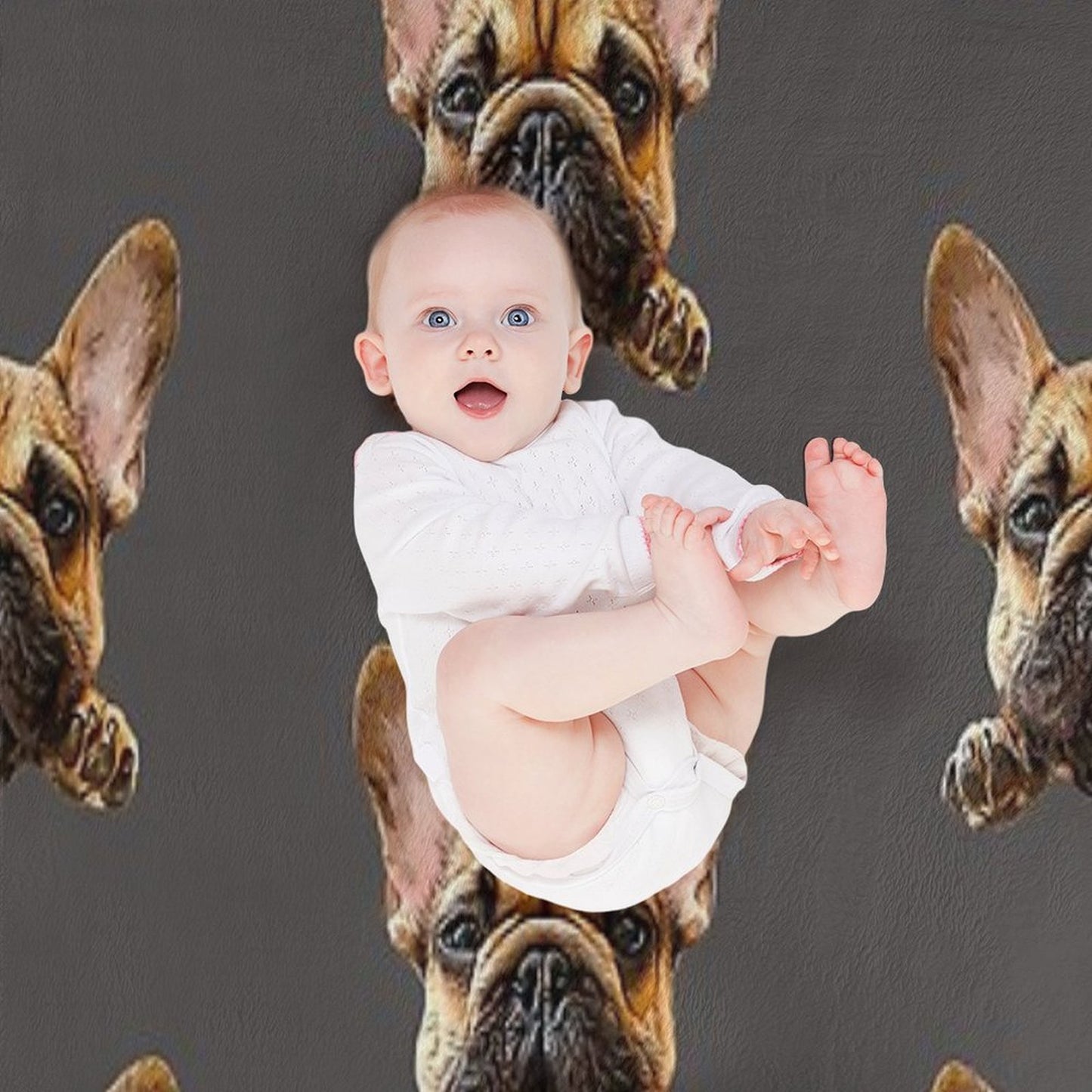 French Bulldog Frenchie Cuteness Shrink-resistant Throw Blanket