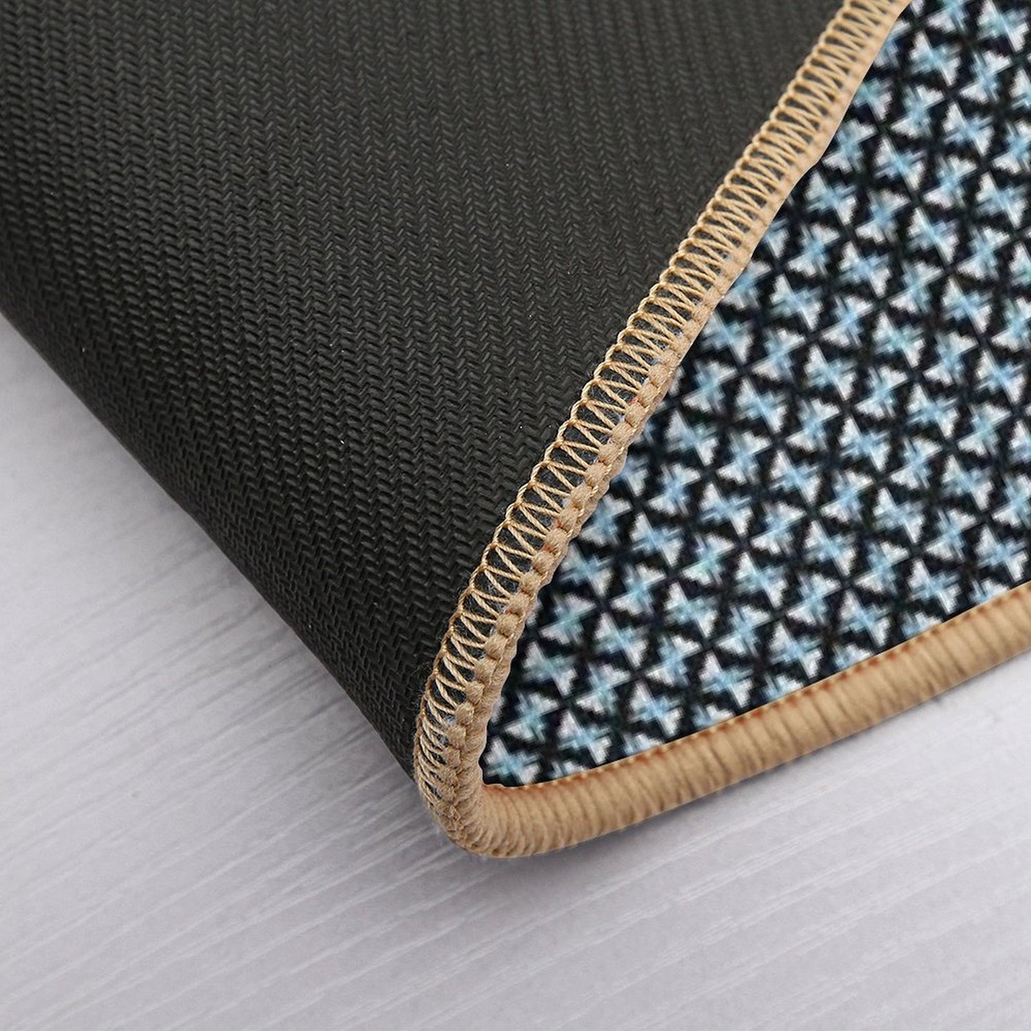 Big City Mixed Blue Signal Fade-Resistant Bath Mat