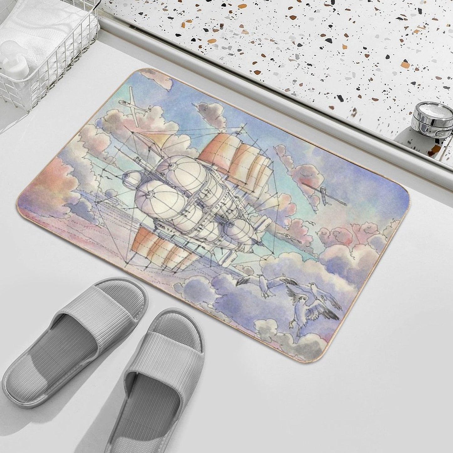 Il Veliero Volante Rapid-Drying Bath Mat