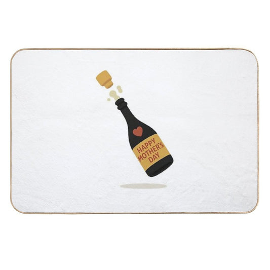 Simple Mom Cheers Symbol, Modern Mother's Day Wishes  Toxin-Free Bath Mat