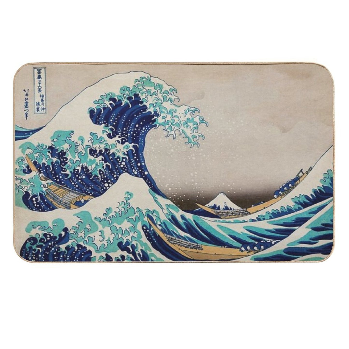 The Great Wave, Vintage Japanese Art Rapid-Drying Bath Mat