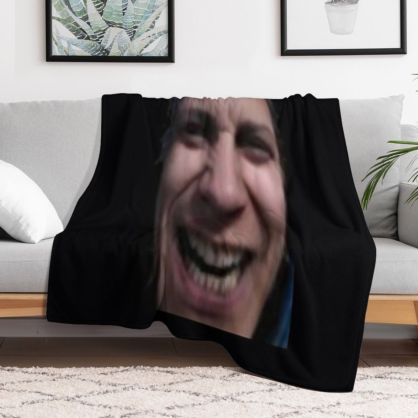 Cursed Vergil Throw Pillow Lightweight Throw Blanket