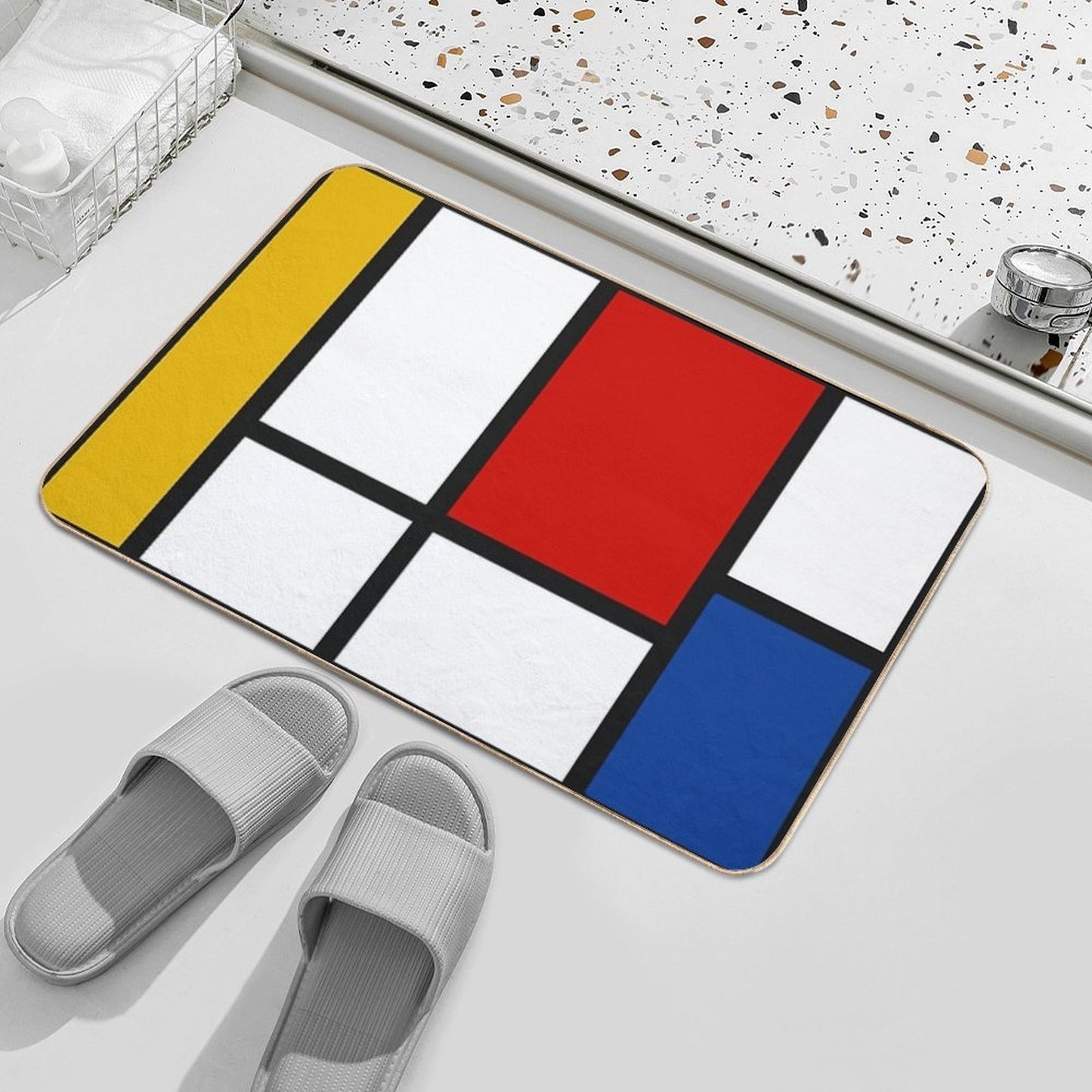 De Stijl #1 (Mondrian Inspired) Versatile Bath Mat