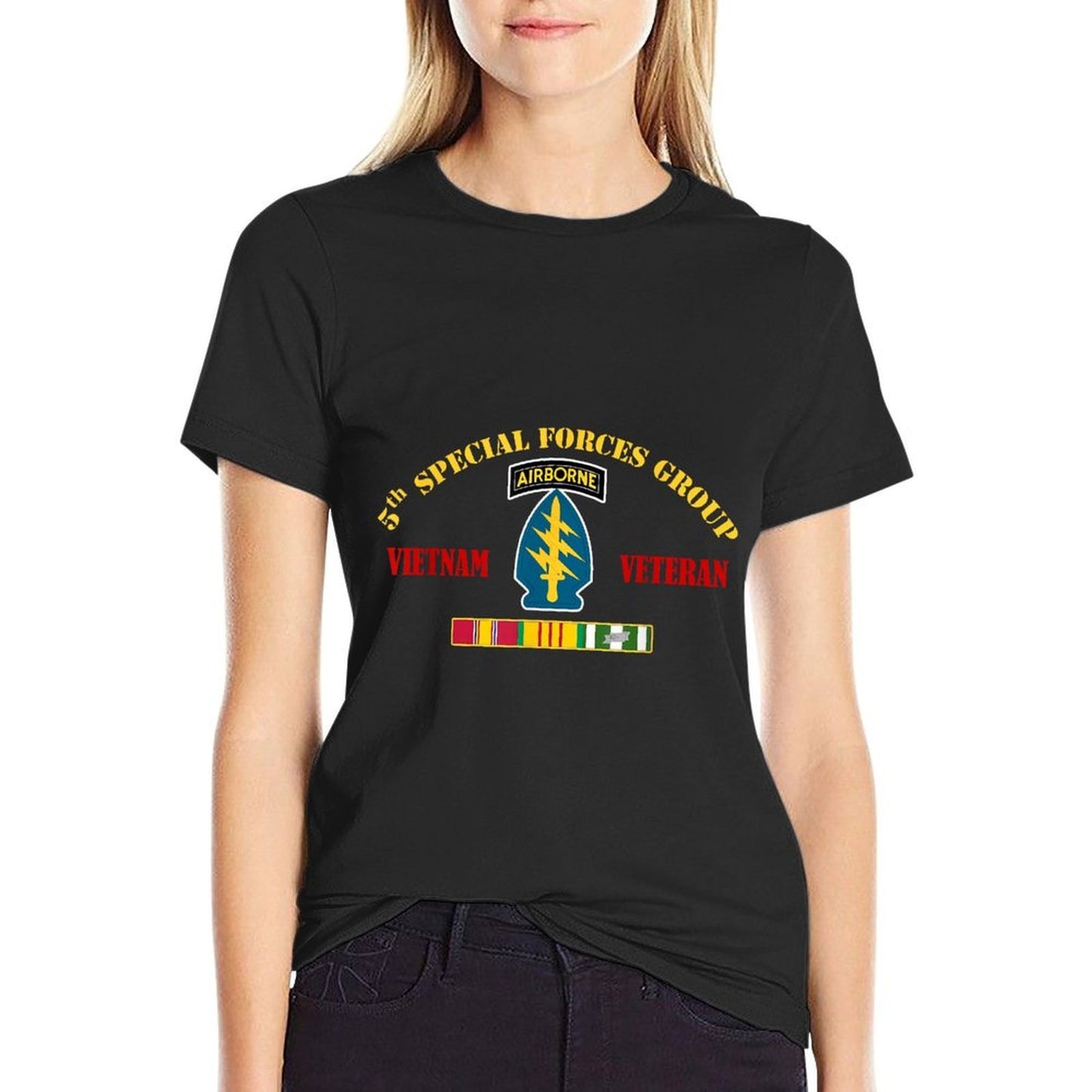 5th Special Forces Group Vietnam Veteran Military Papa Xmas Wrinkle-resistant T-Shirt