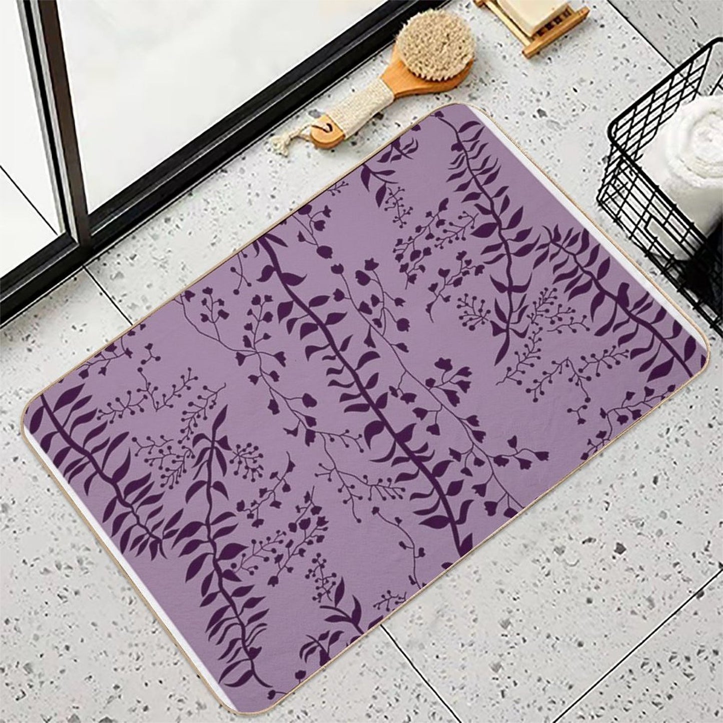 Bella Swan's Comforter Set Replica Purples Cool - Version 1 Twilight Saga Fanart Dirt-Trapping Bath Mat
