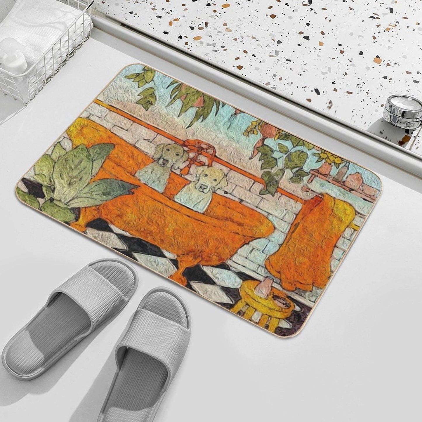 Double Doggie Bath Versatile Bath Mat