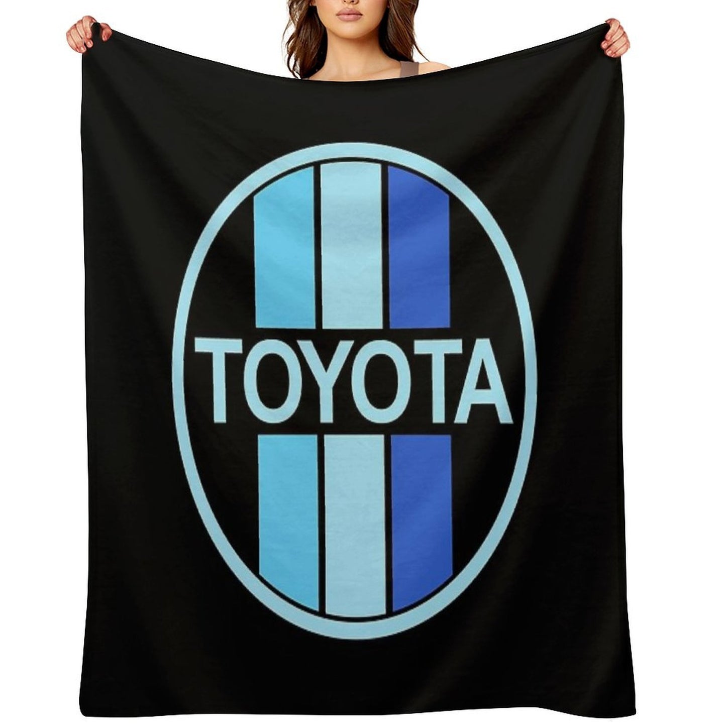 Triple Blue Toyota All-season Throw Blanket