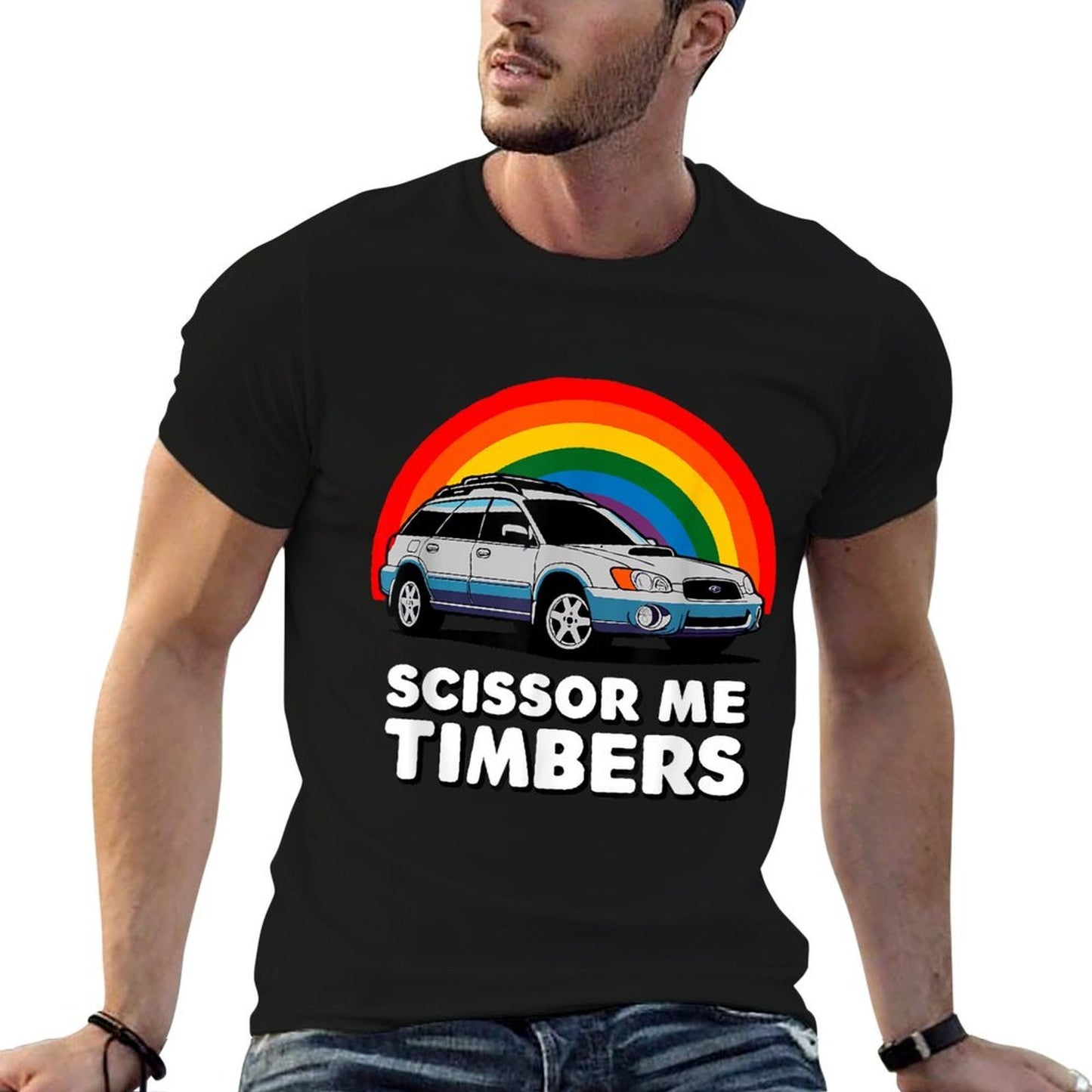 Scissor Me Timbers Funny Car Meme Station Wagon Off Road Quick-drying T-Shirt