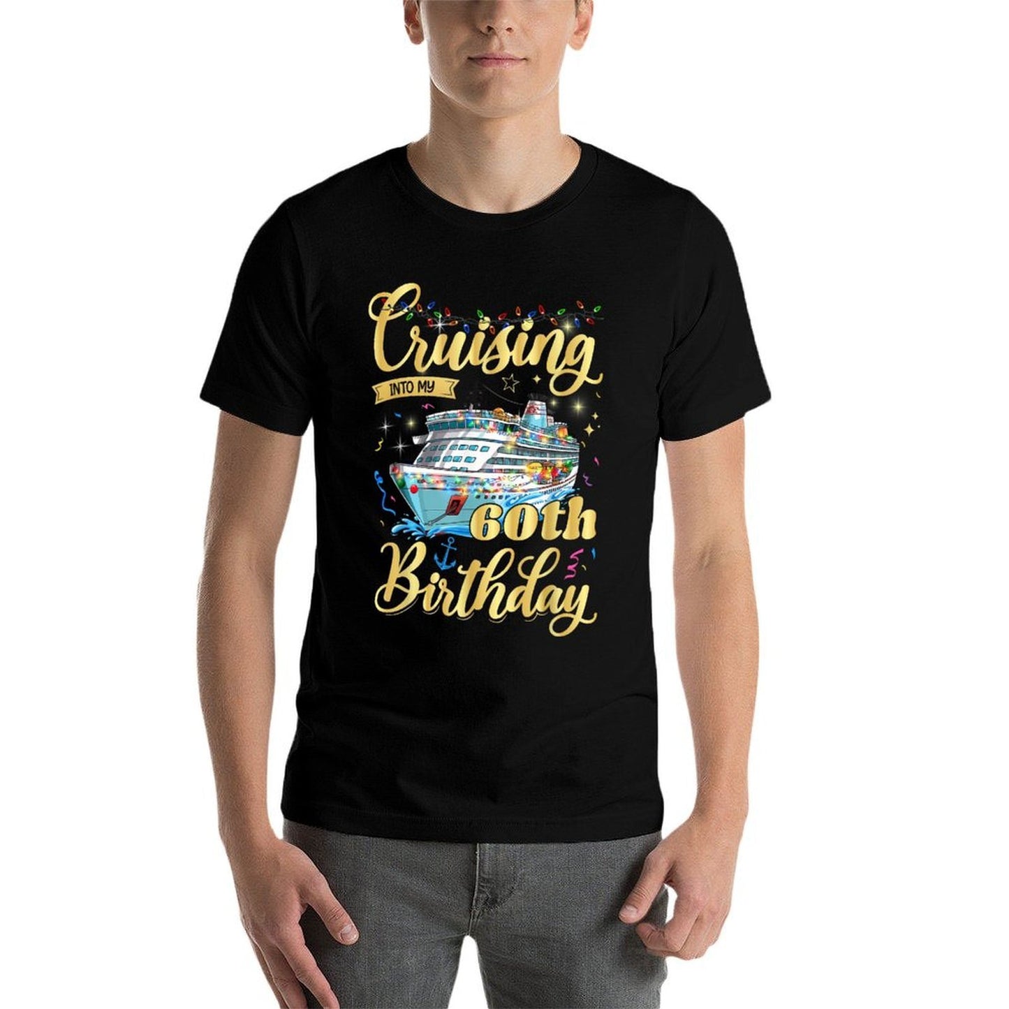 60th Birthday Cruise Vacation 60 Year Old Birthday Cruising Vintage-inspired T-Shirt