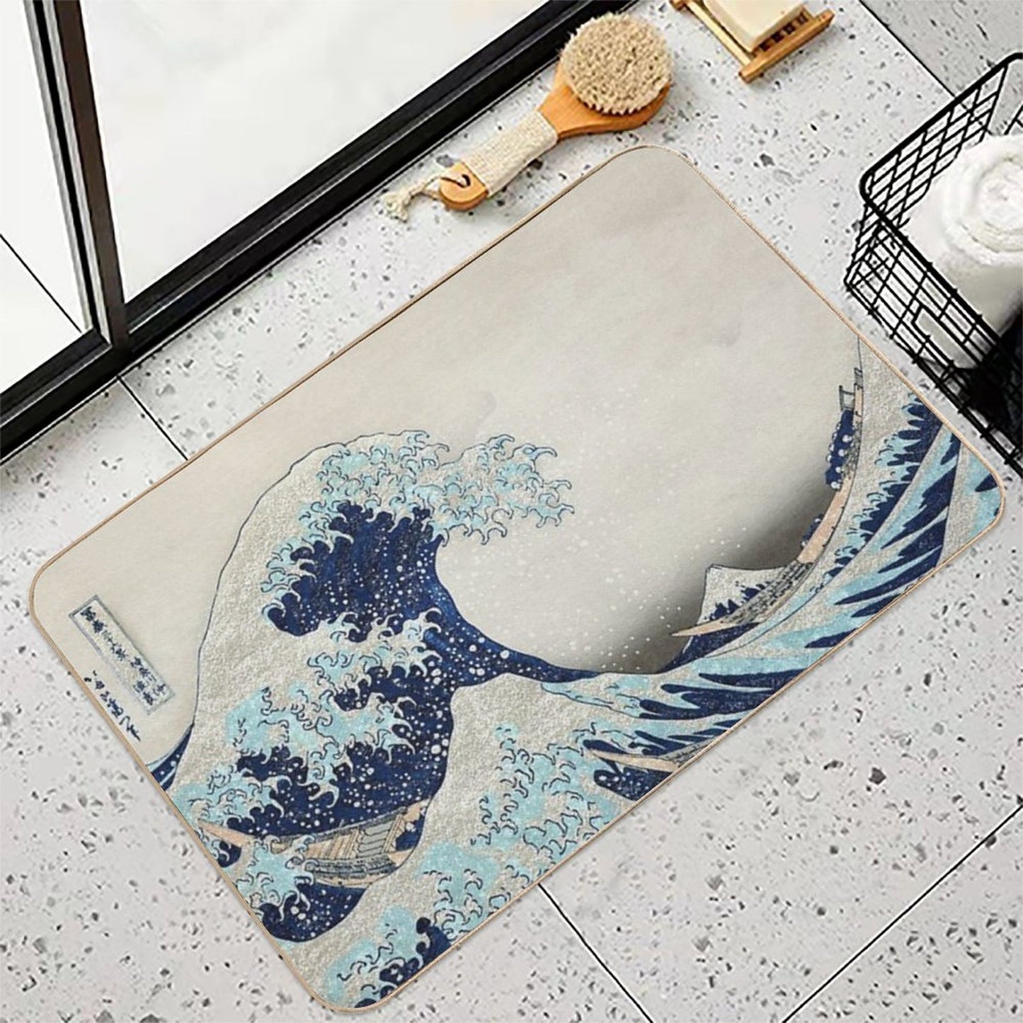 The Great Glitter Wave Stain-Proof Bath Mat