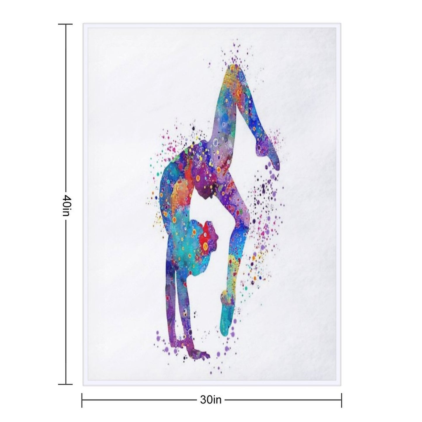 Gymnastics Tumbling Watercolor Sports Anti-pilling Throw Blanket