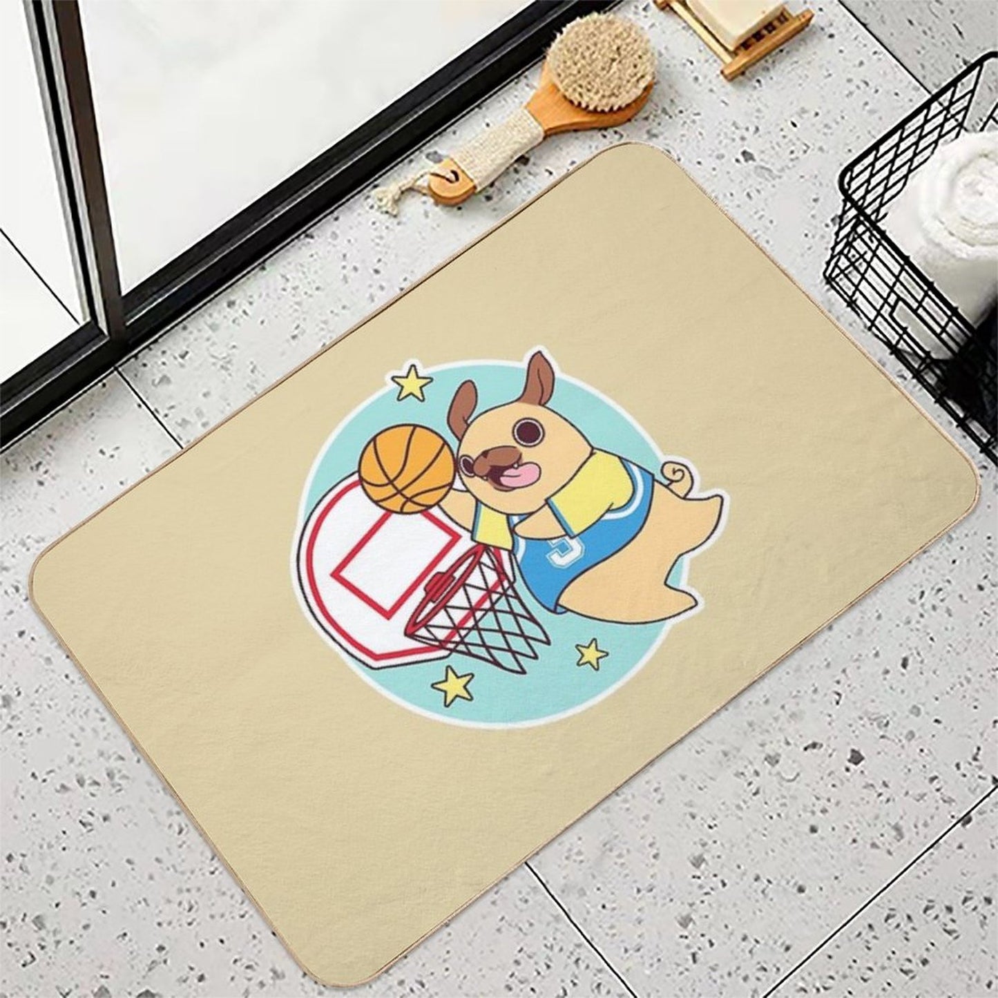 Pug All Star Non-Slip Bath Mat