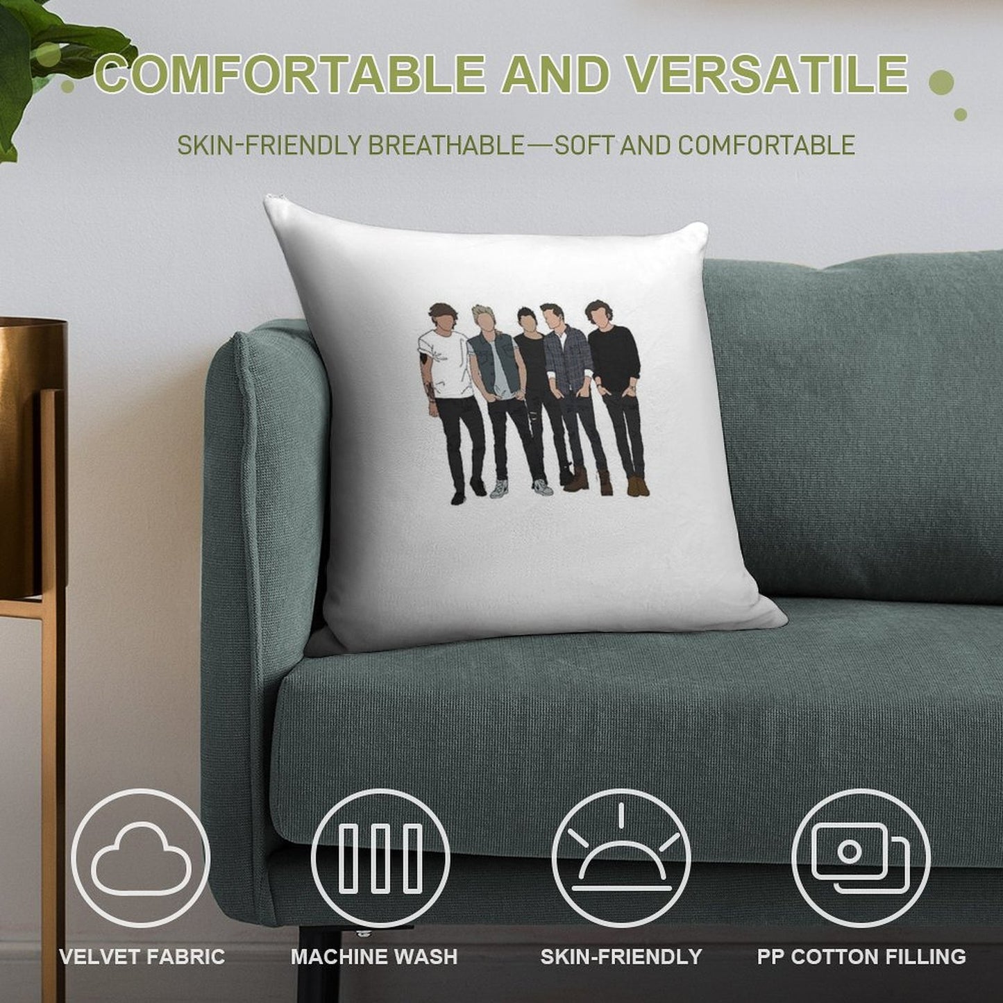 ONE DIRECTION Soft Gift Ready Throw Pillow