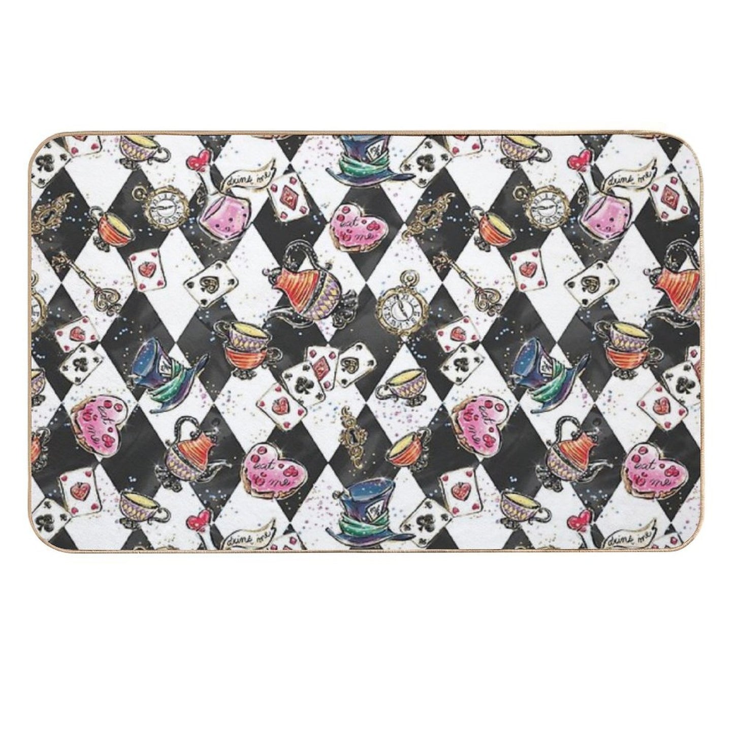 Alice In Wonderland Stain-Proof Bath Mat