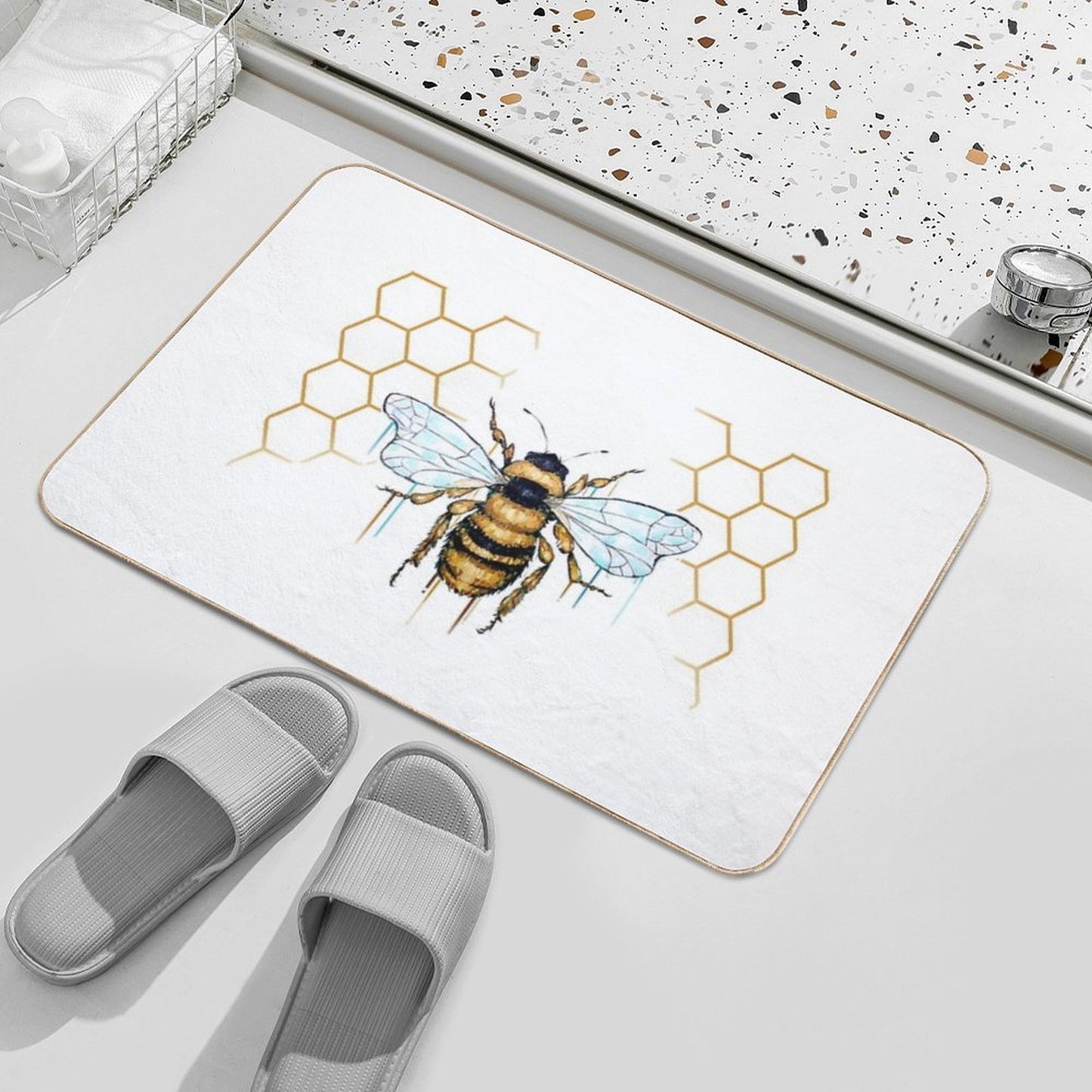 Bumble Bee Repositionable Bath Mat