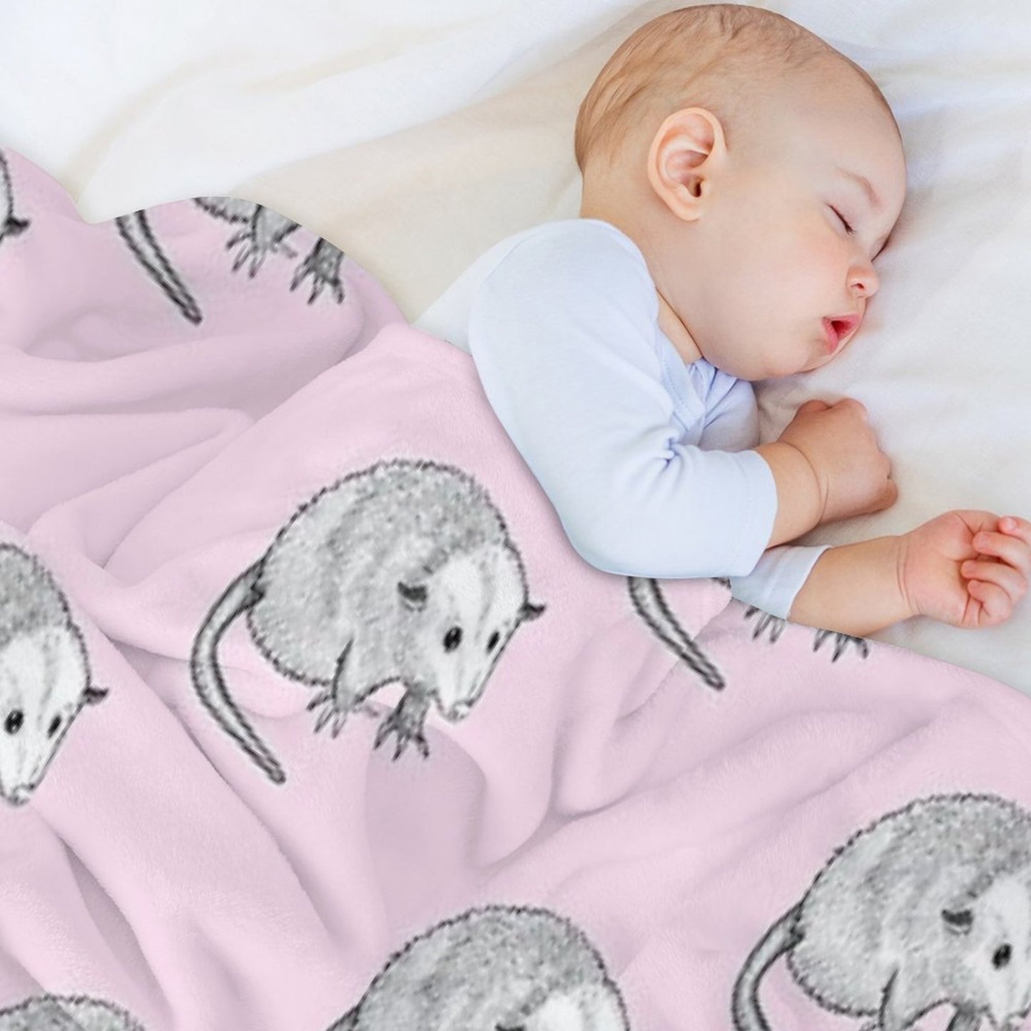 Little Opossum Anti-pilling Throw Blanket