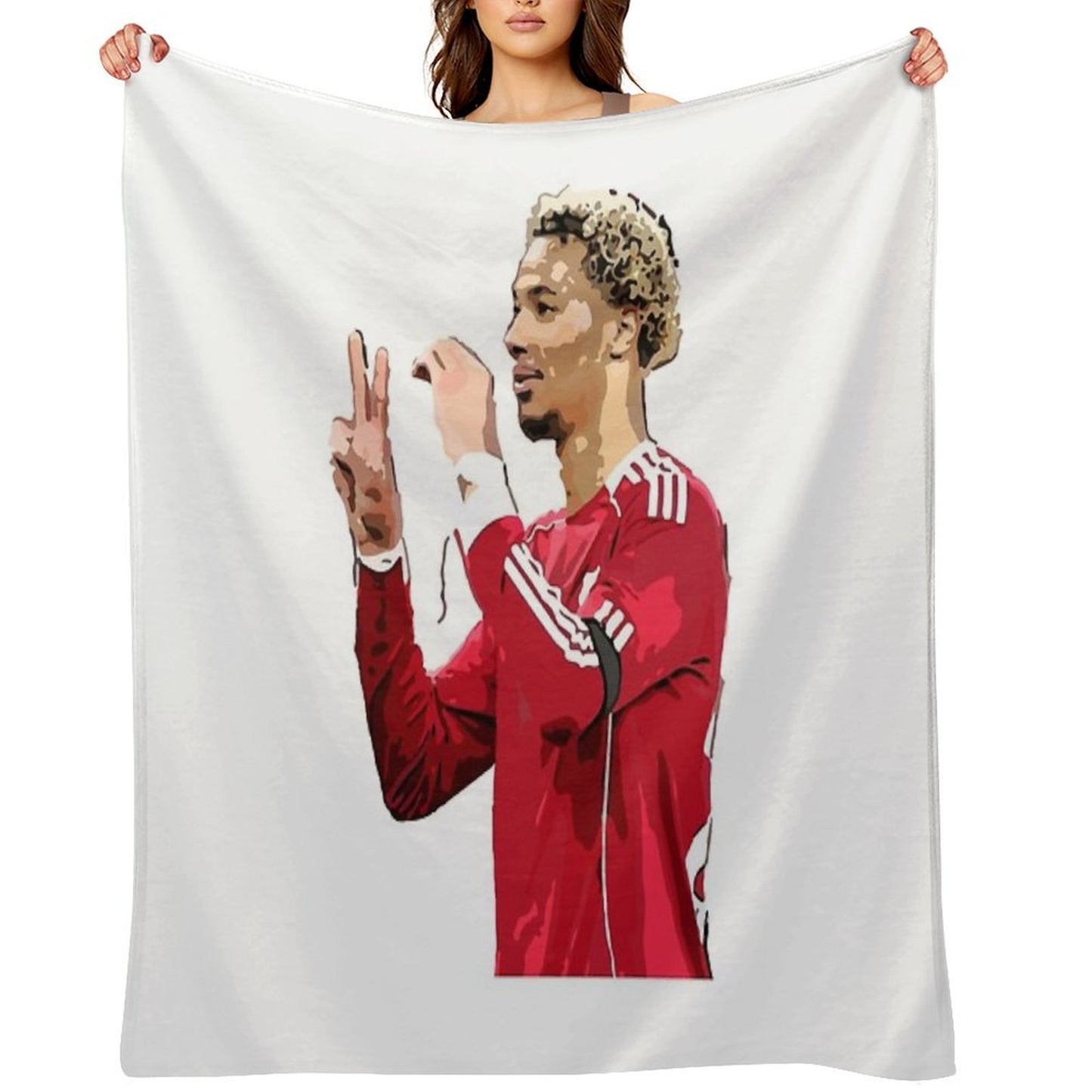 Hugo Ekitike Anti-pilling Throw Blanket