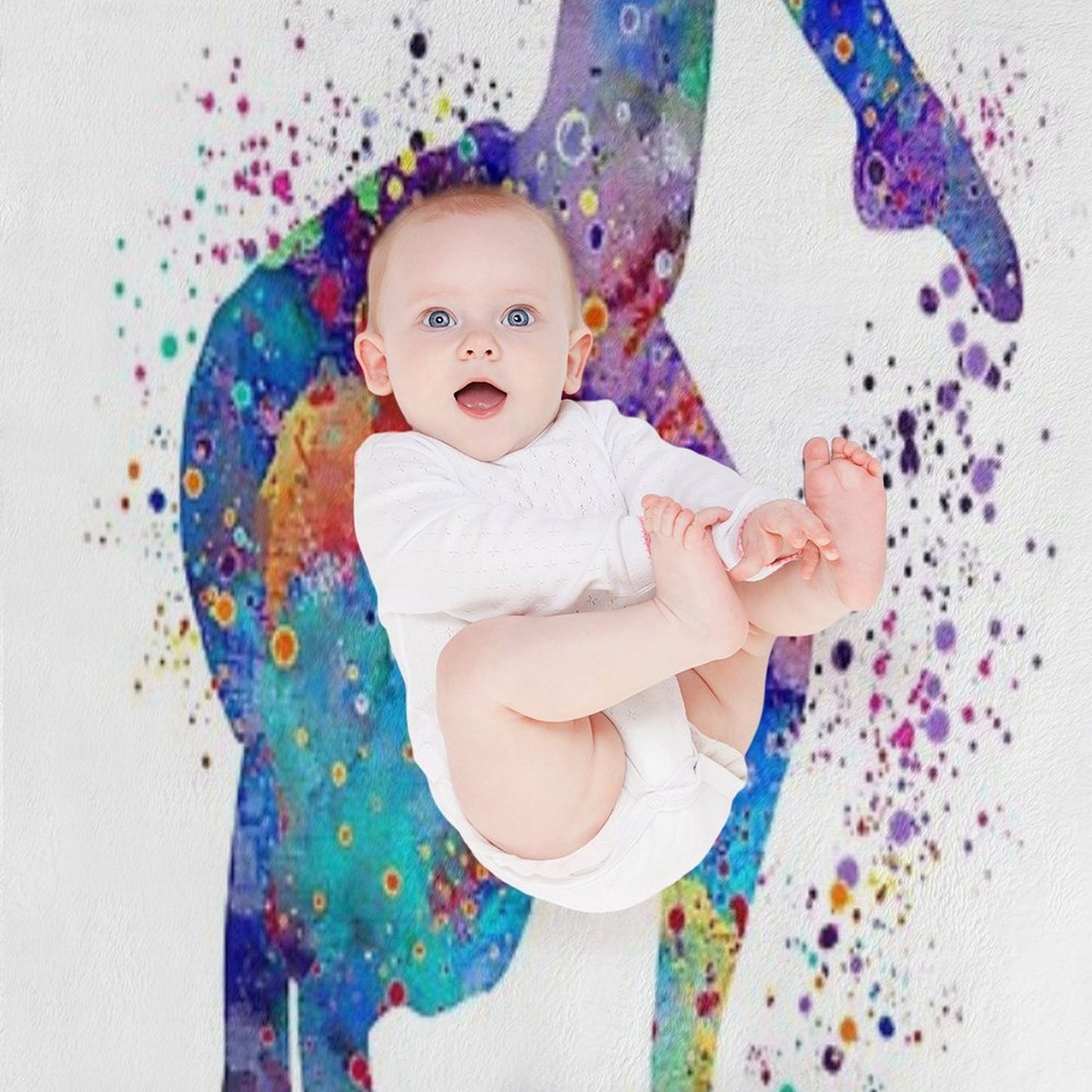 Gymnastics Tumbling Watercolor Sports Anti-pilling Throw Blanket