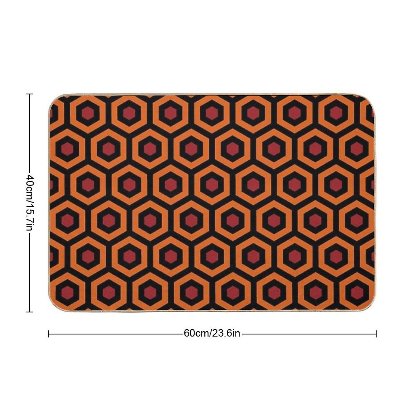 Overlook Hotel Carpet Honeycomb Variation High-Traffic Bath Mat
