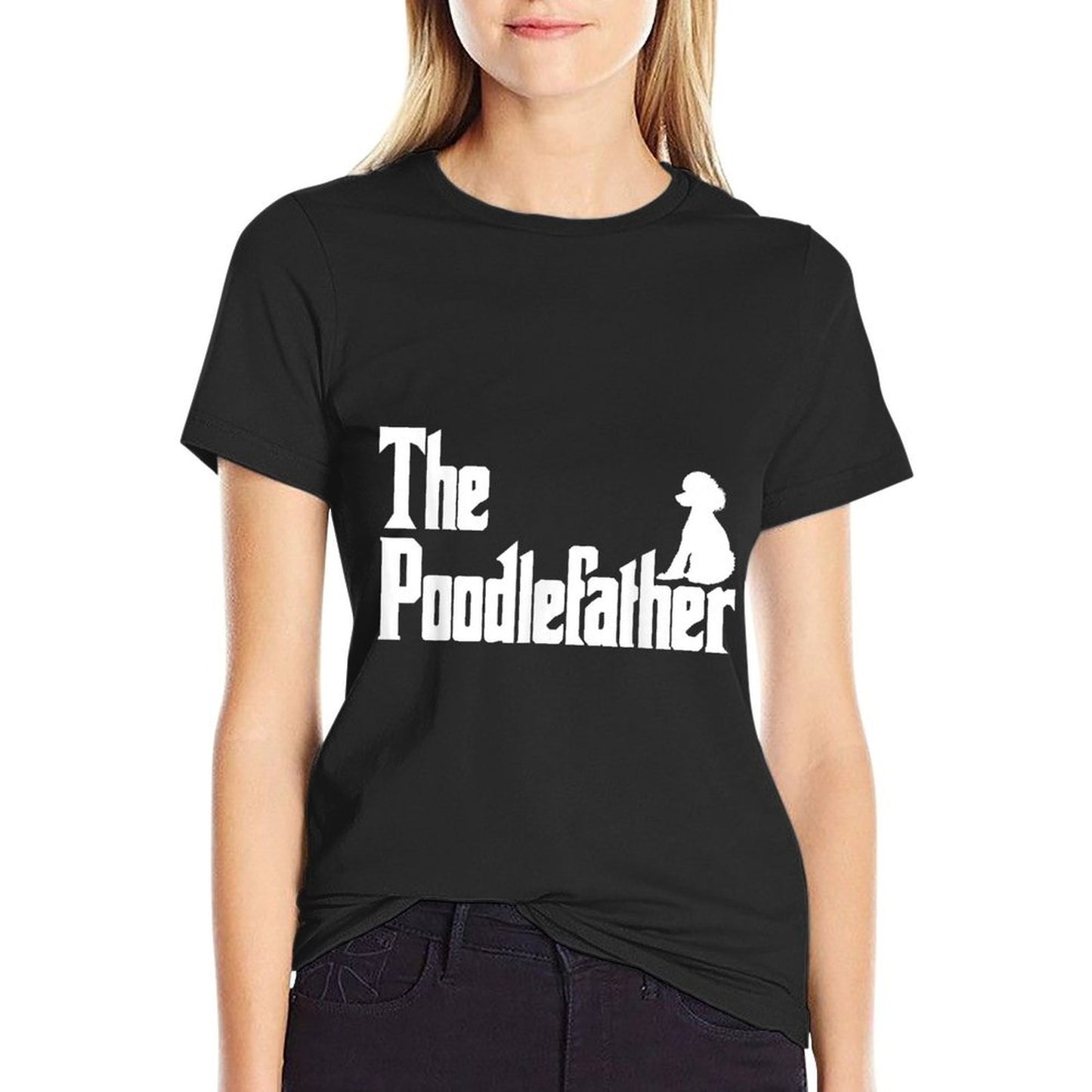 The PoodleFather Funny Poodle Dad Men Gifts High-quality Stitching T-Shirt