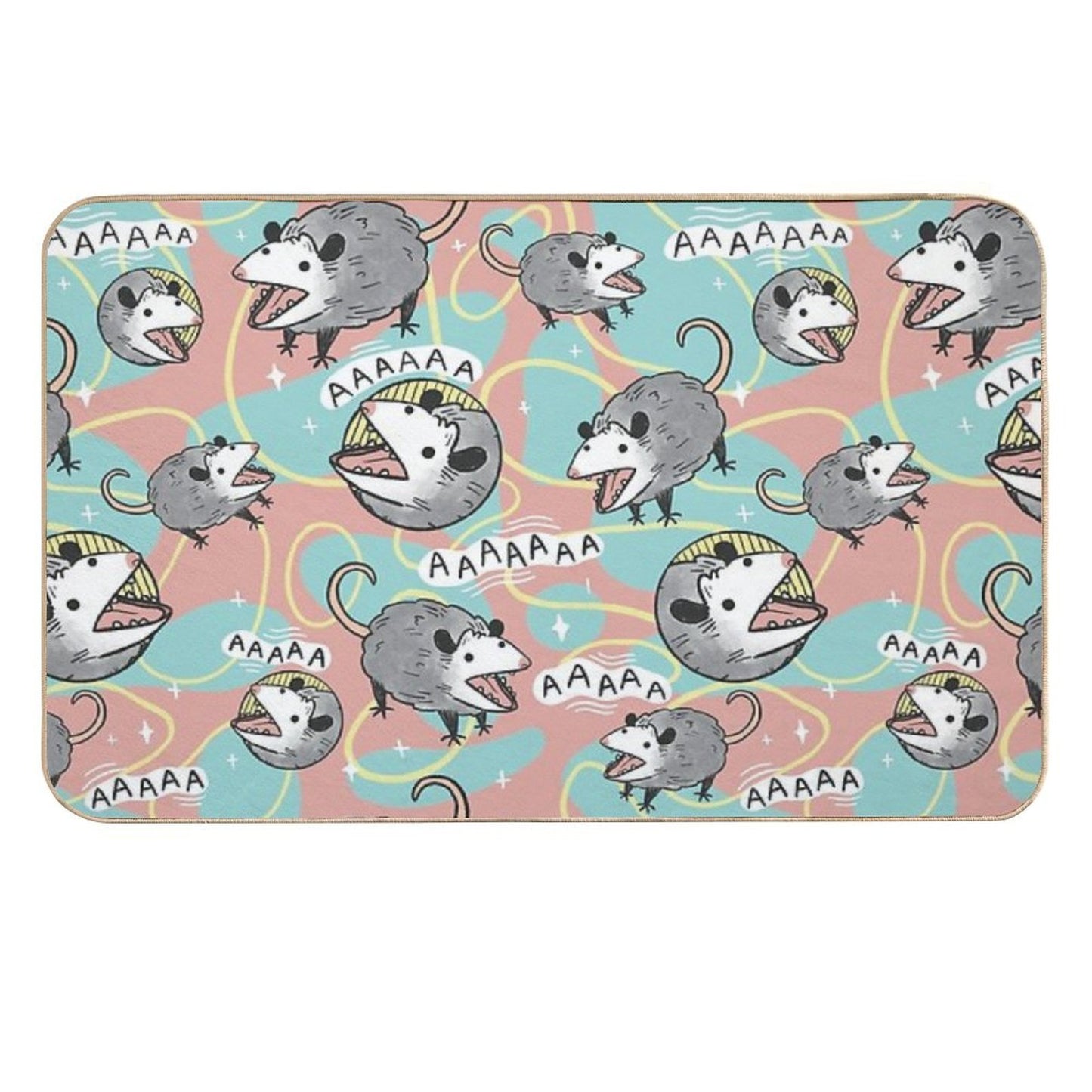 Opossum Screm Durable Bath Mat